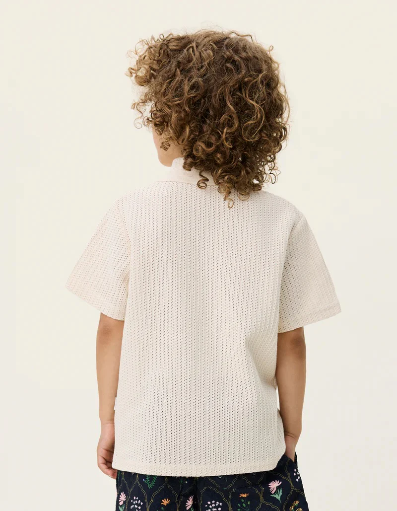 Axel SS Shirt KIDS  Light Ivory - Image 4