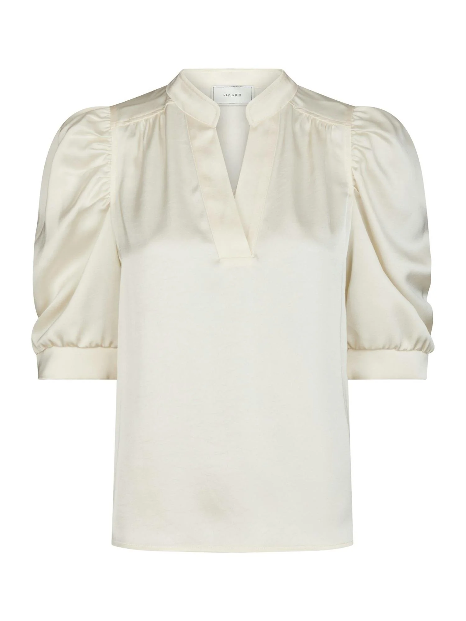 Roella Heavy Sateen Blouse  Pearl