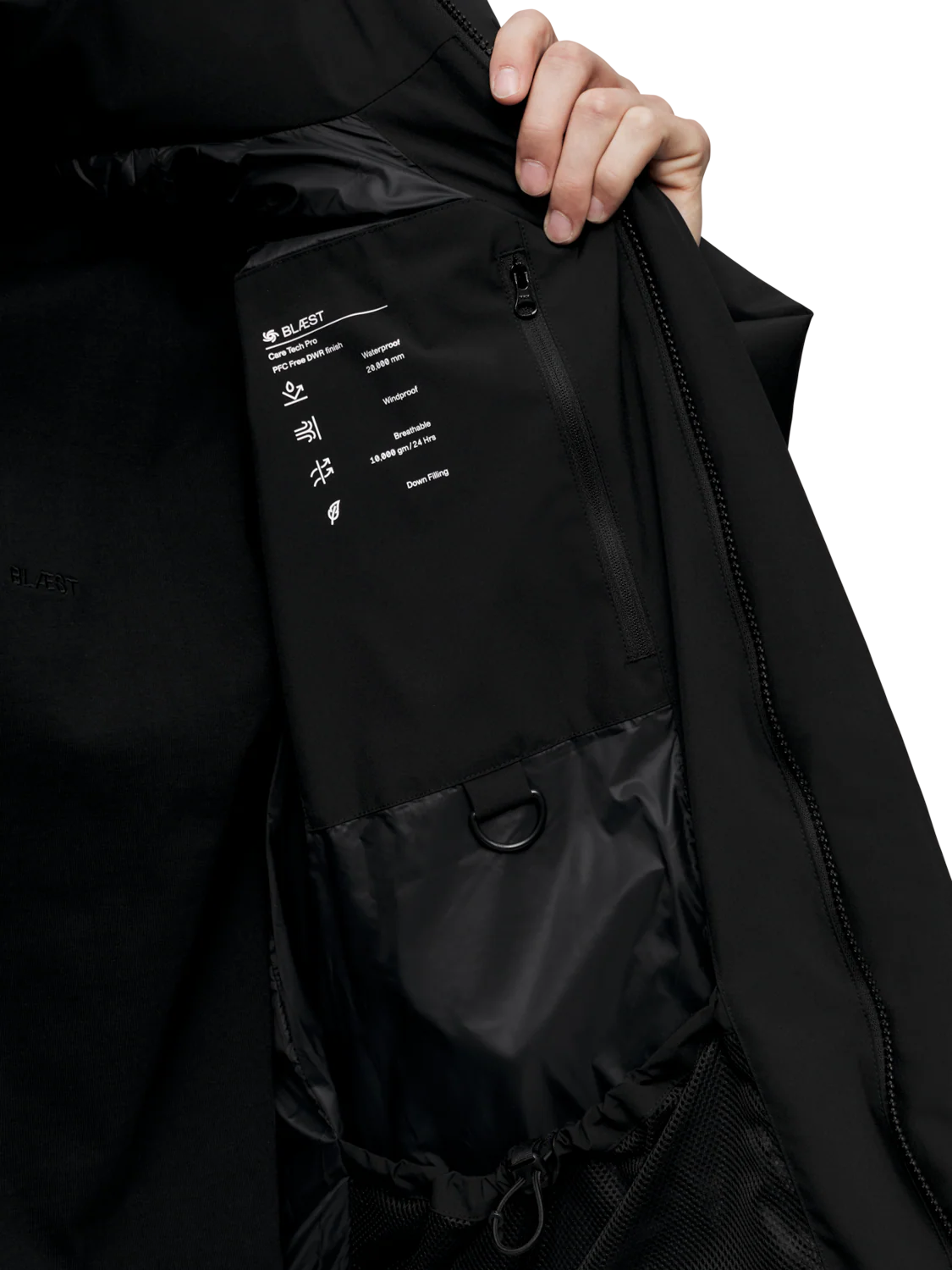 Grotli down jacket  Black - Image 2