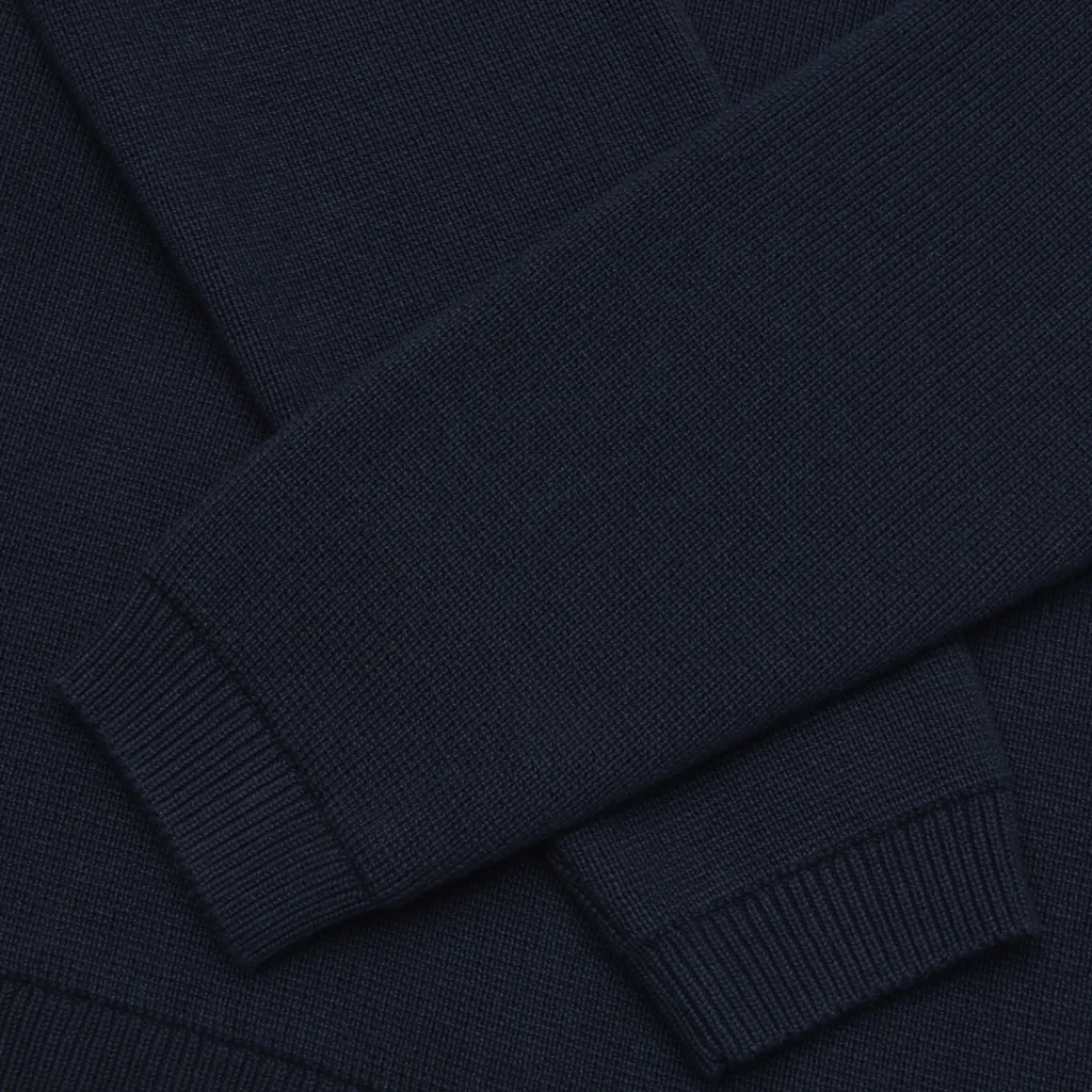 Zipper Knit Cardigan  Navy - Image 4
