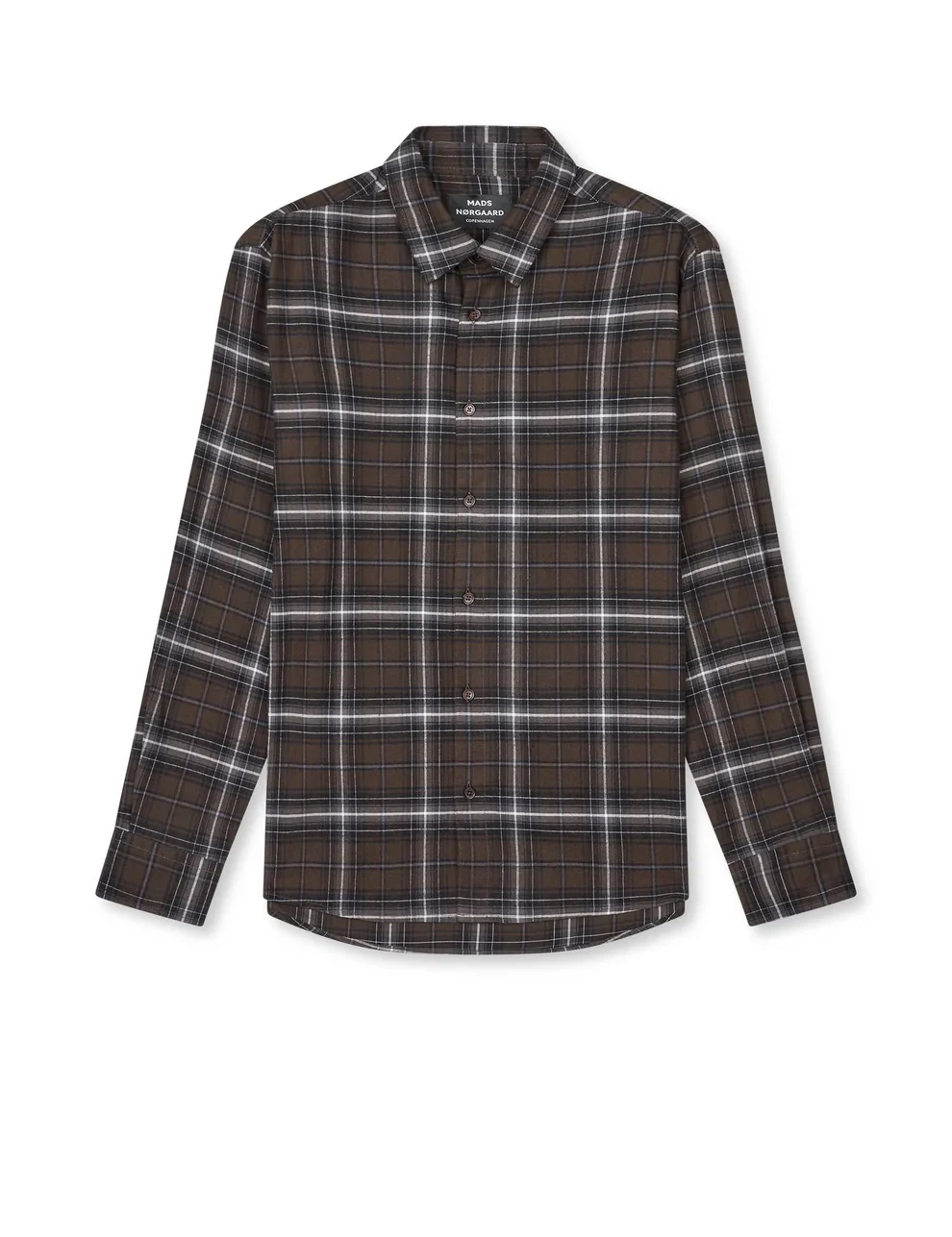 Cotton Flannel Check Sune Shirt  Demitasse Check - Image 3