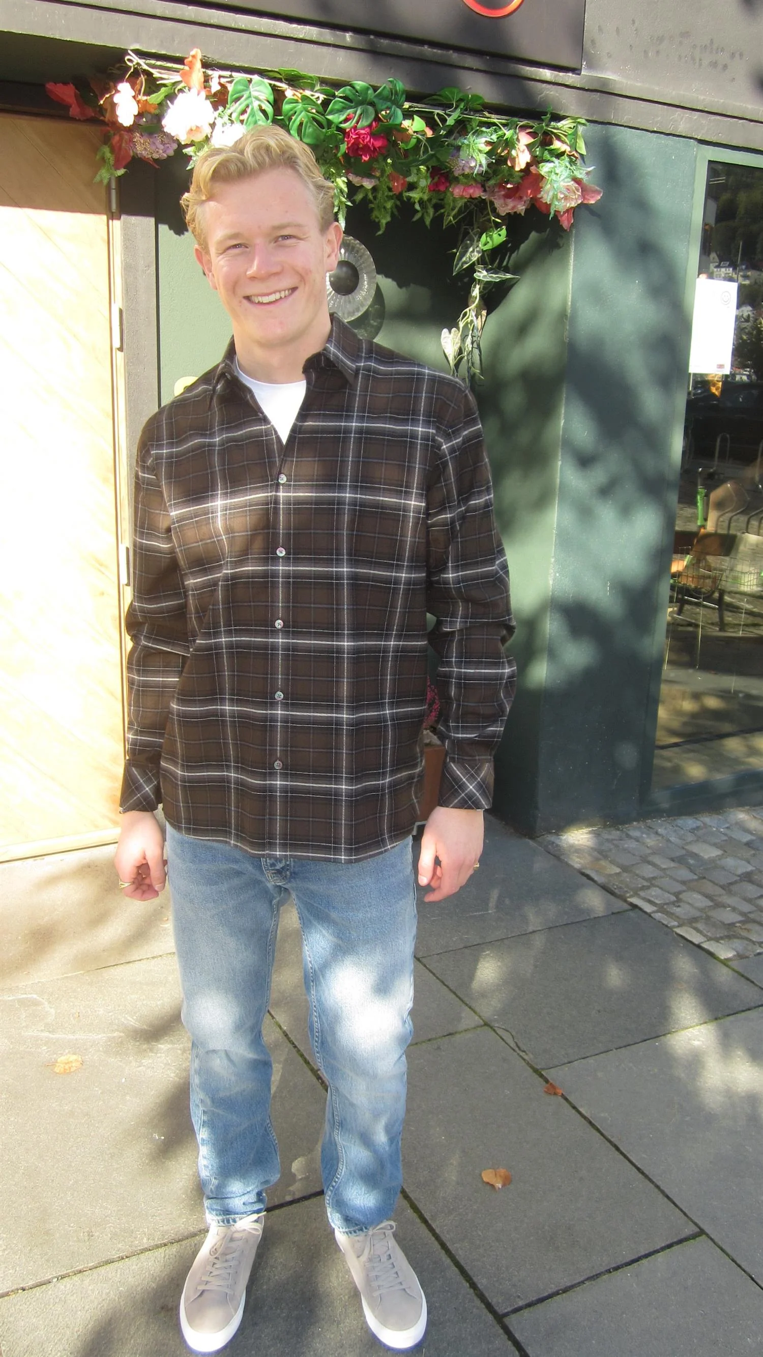 Cotton Flannel Check Sune Shirt  Demitasse Check - Image 6
