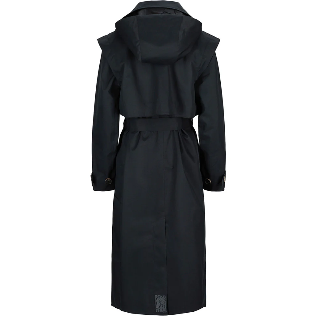 Regndråpe Trench Coat  New Black - Image 2