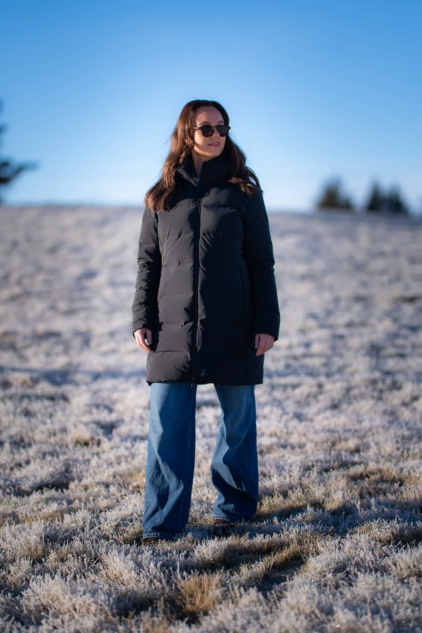 W Enigma Parka Down Collar  Black - Image 3