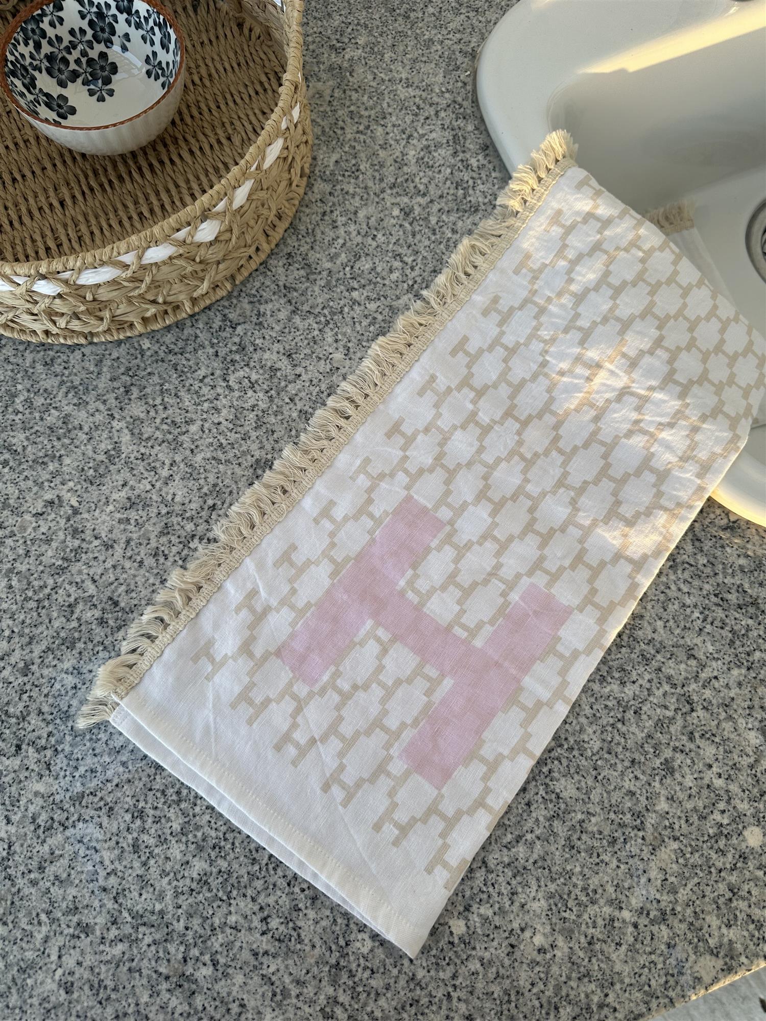 LINEN TOWEL  White Alyssum - Image 3