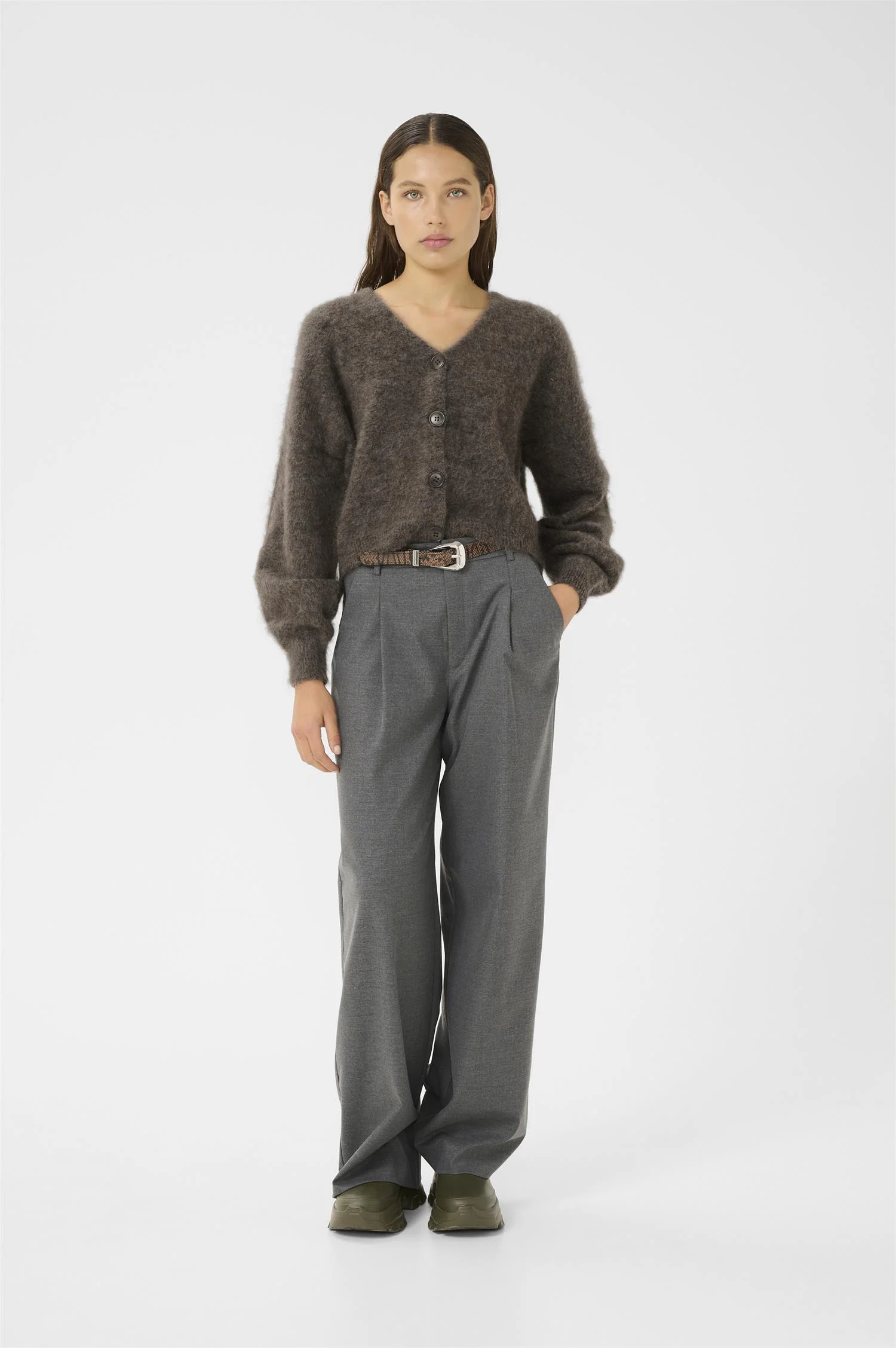 debbie cardigan  Chestnut Melange - Image 4