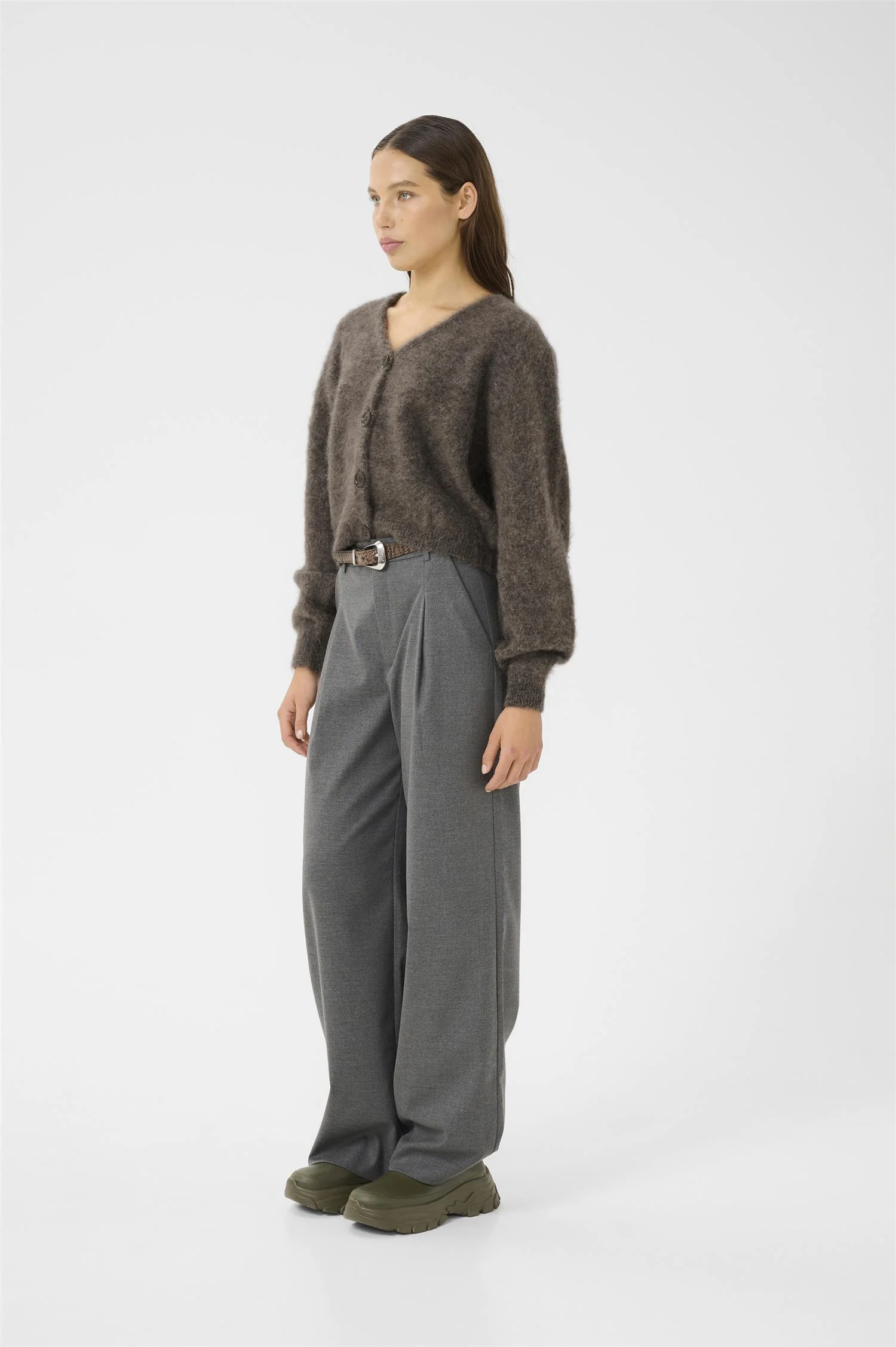 debbie cardigan  Chestnut Melange - Image 5