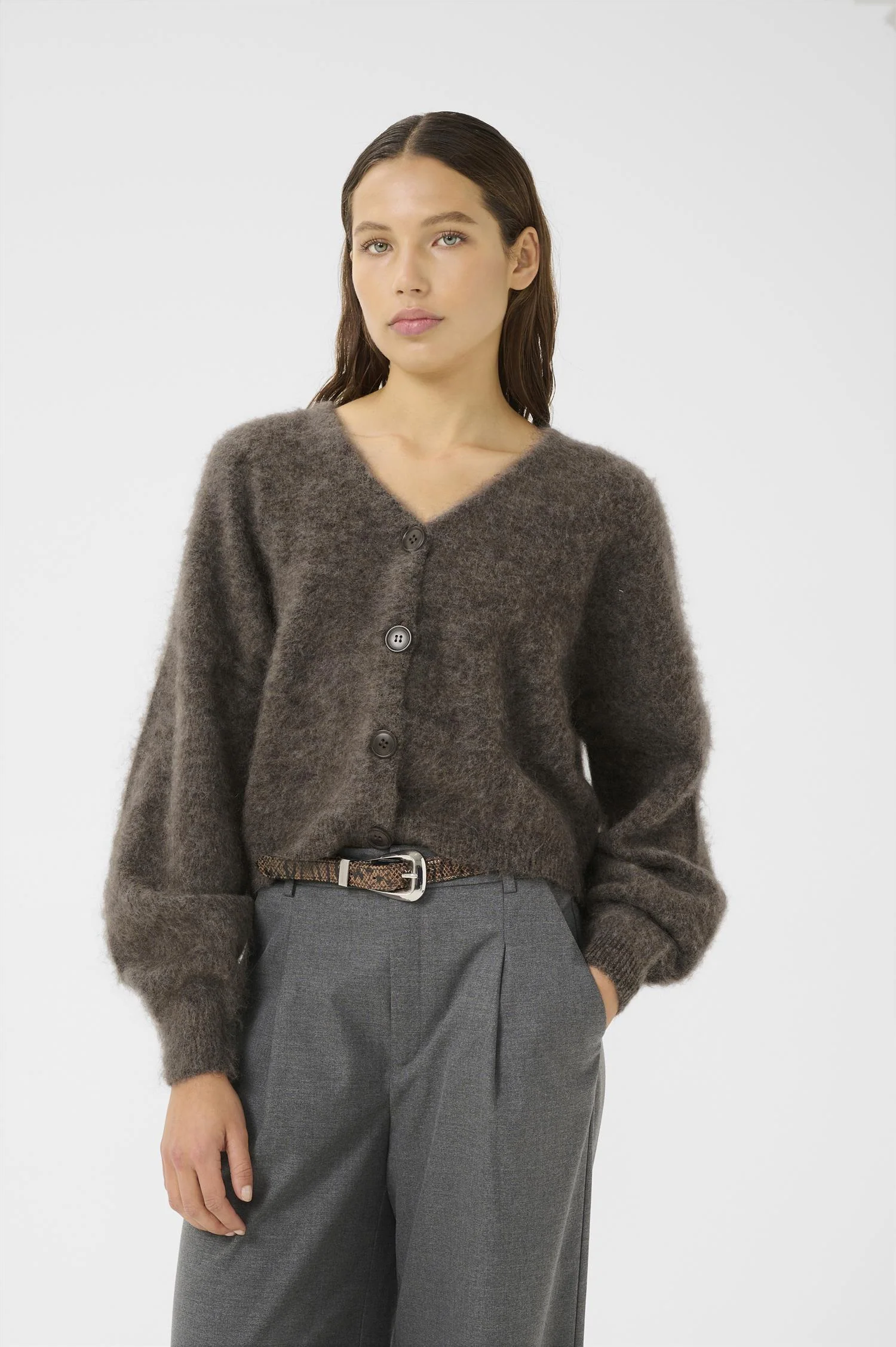 debbie cardigan  Chestnut Melange - Image 7