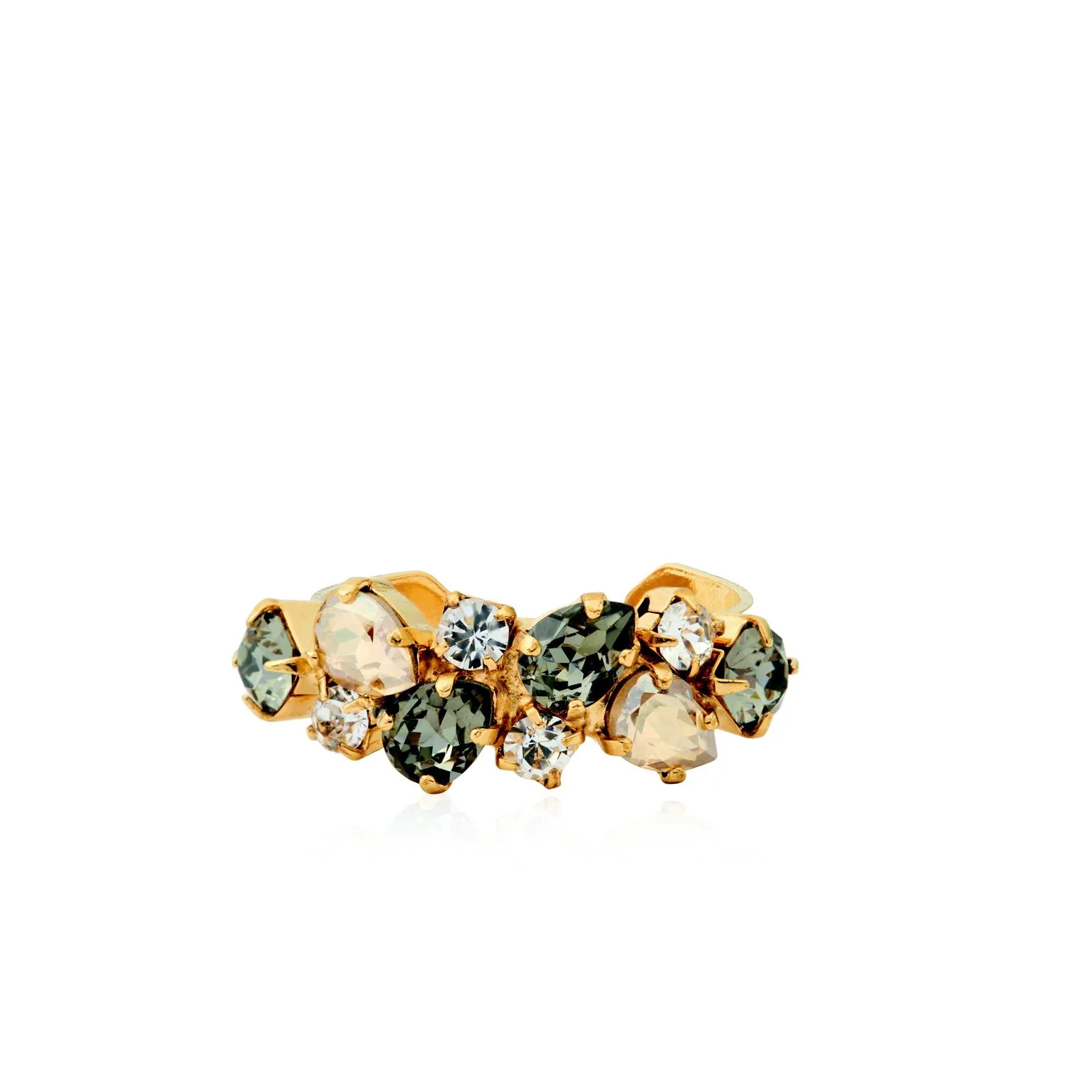GABRIELLA RING GOLD Black Golden Combo