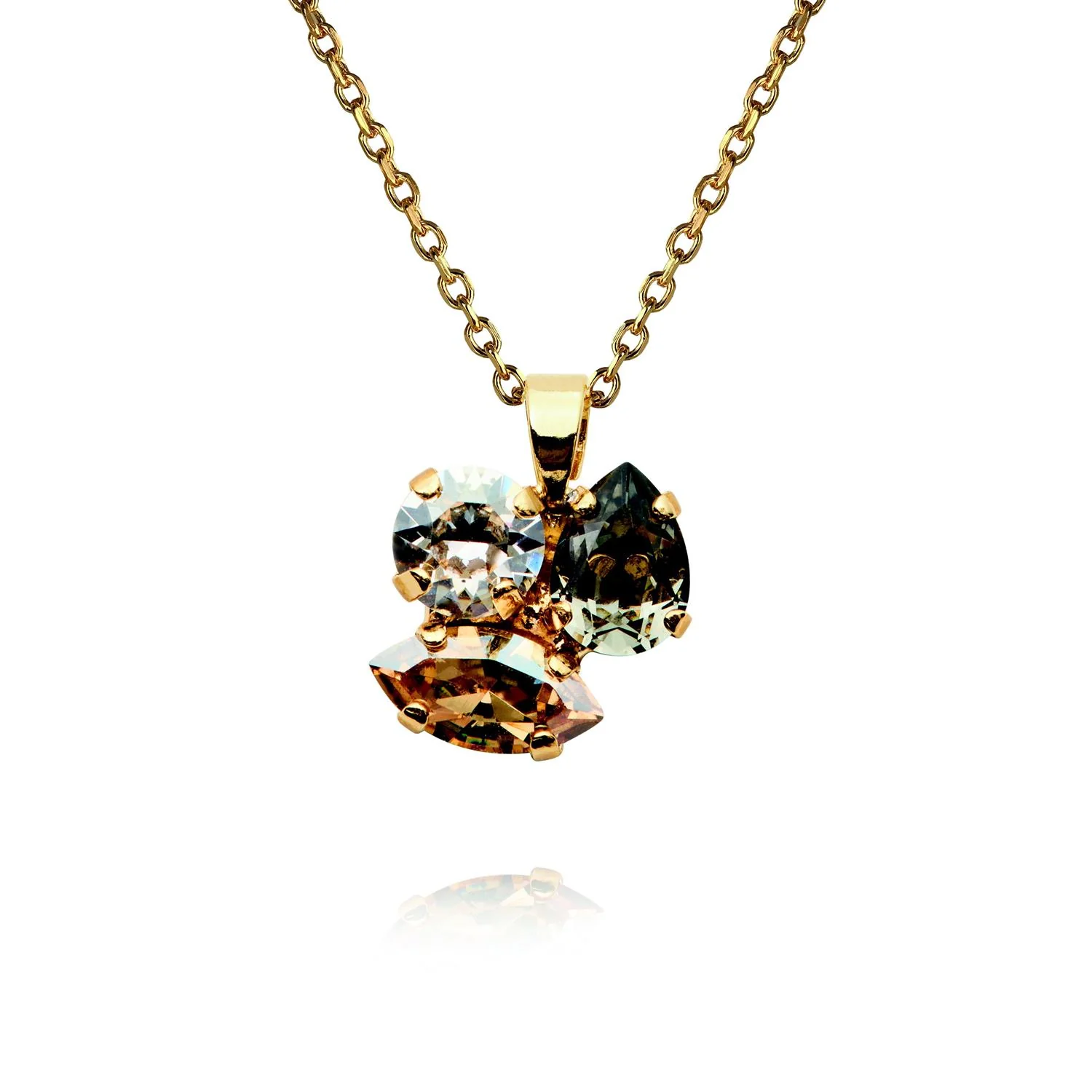 ANA NECKLACE GOLD Black Golden Combo