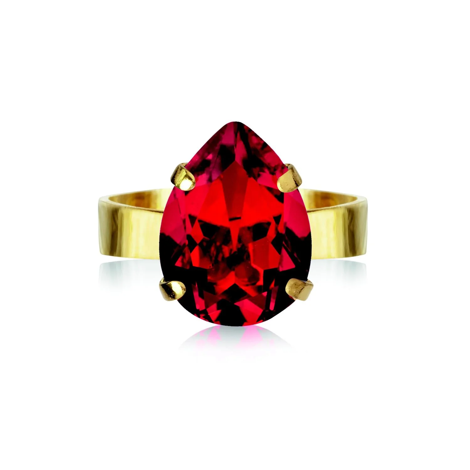 MINI DROP RING GOLD  Light Siam