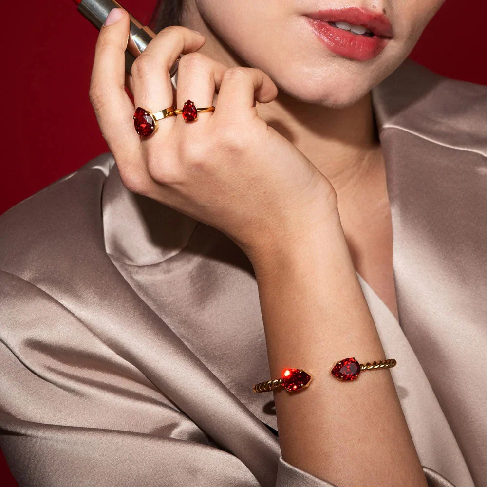 MINI DROP RING GOLD  Light Siam - Image 3