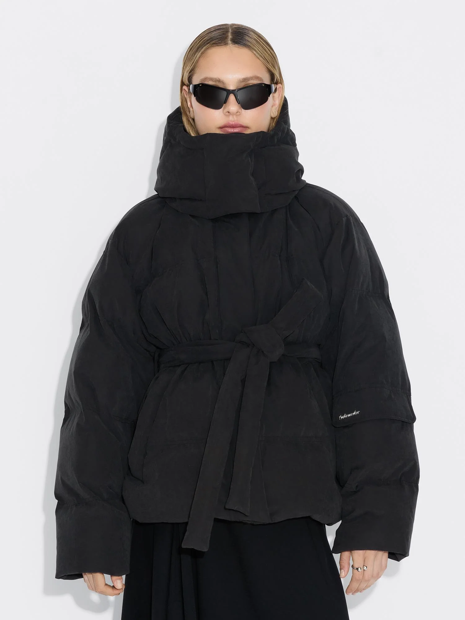 Steilia Brushed Down Jkt  Black - Image 4