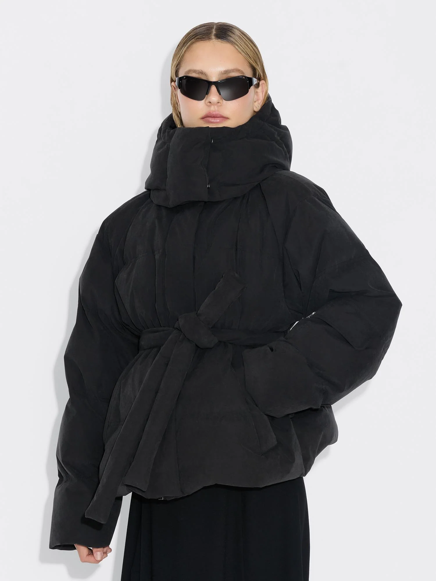 Steilia Brushed Down Jkt  Black - Image 8