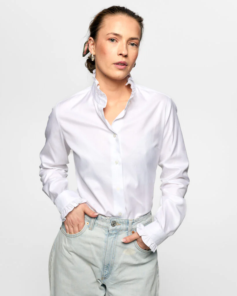 Juliette Herringbone  White