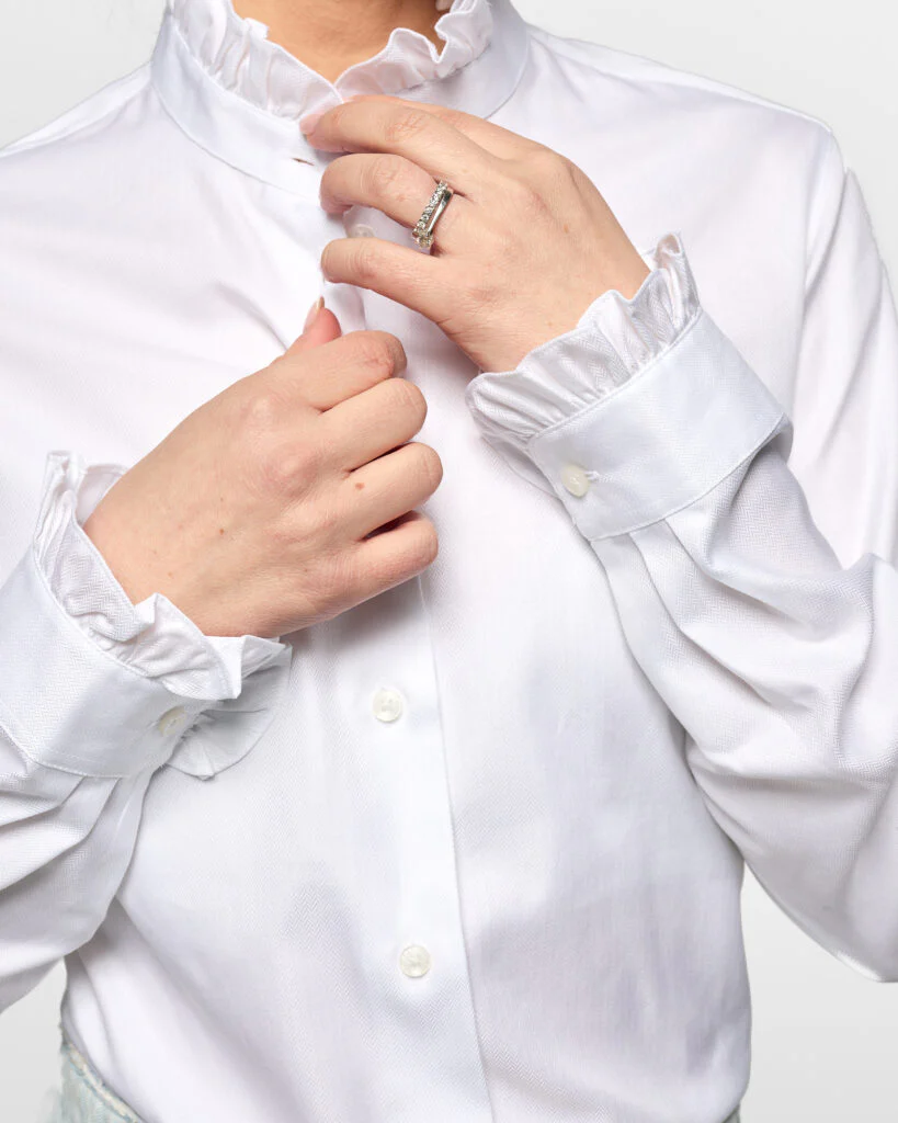 Juliette Herringbone  White - Image 2