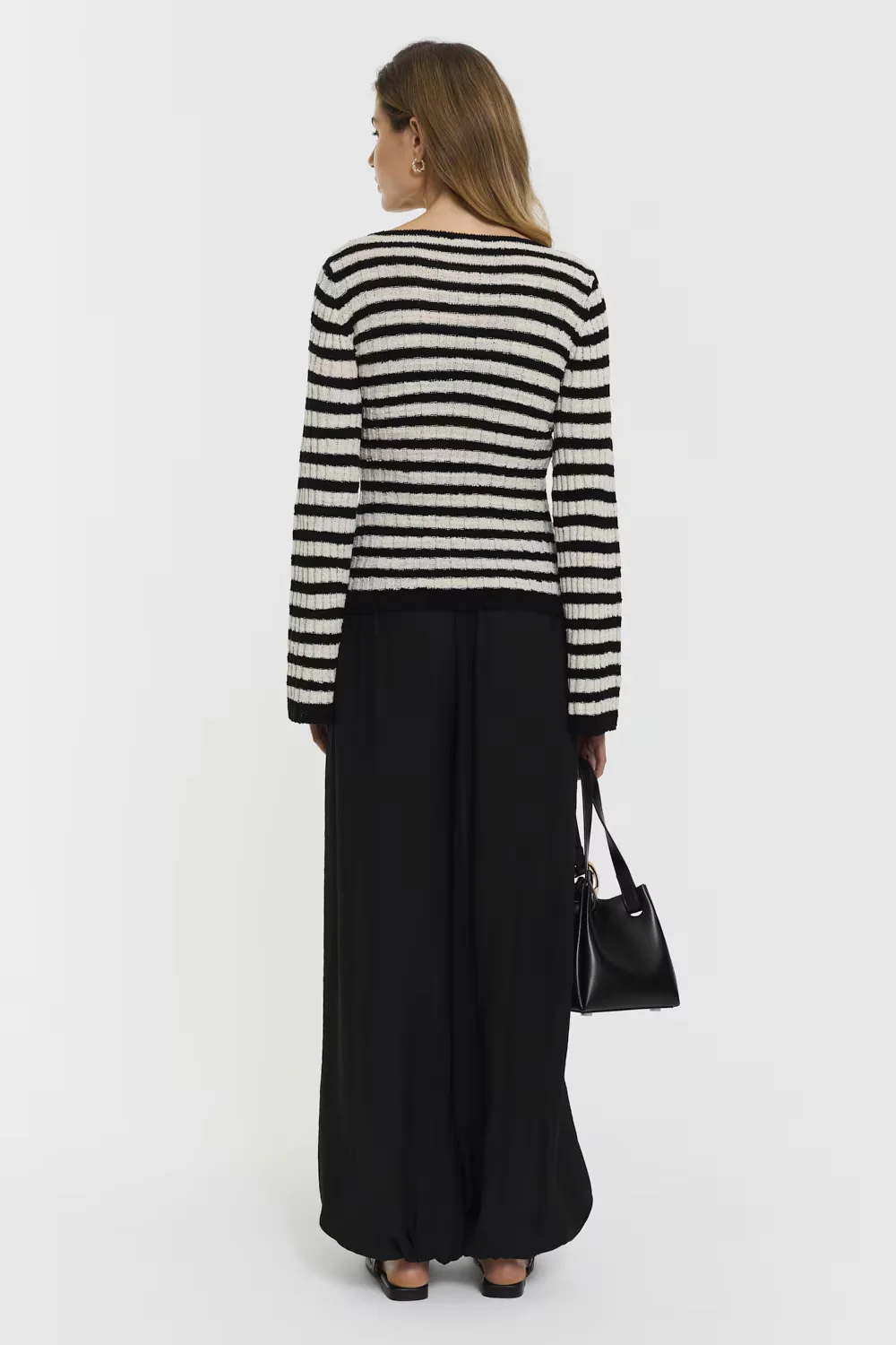 Karlie Knitted Top  Black Stripe - Image 2