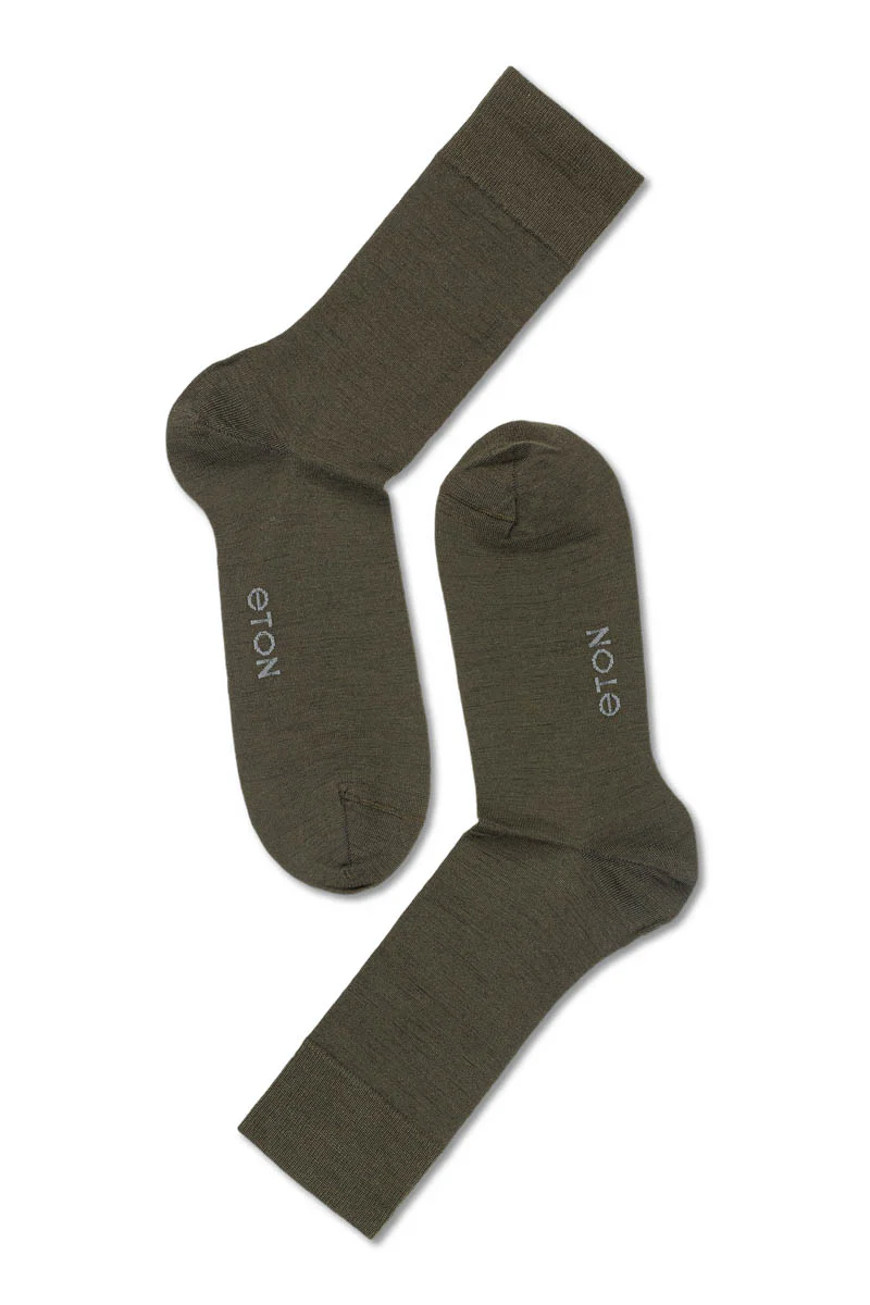 Eton Fine Wool Plain  Olive - Image 3