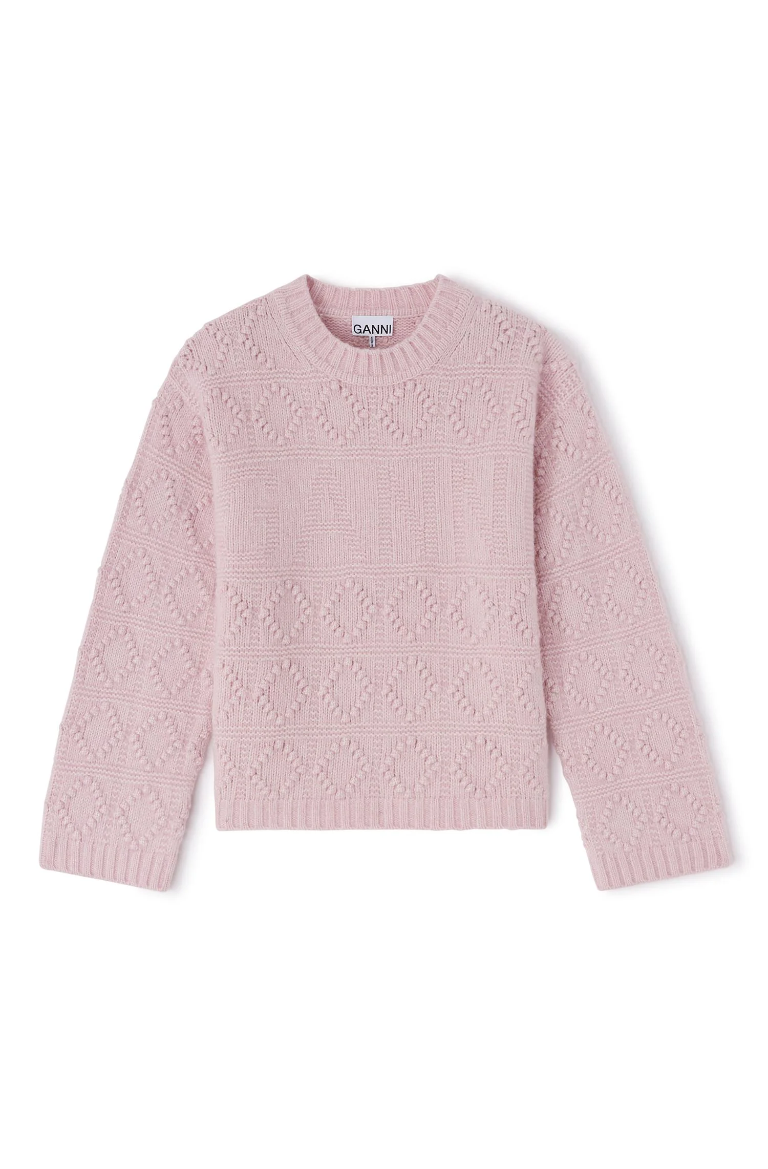 Cotton Wool Bubble Crewneck  Chalk Pink