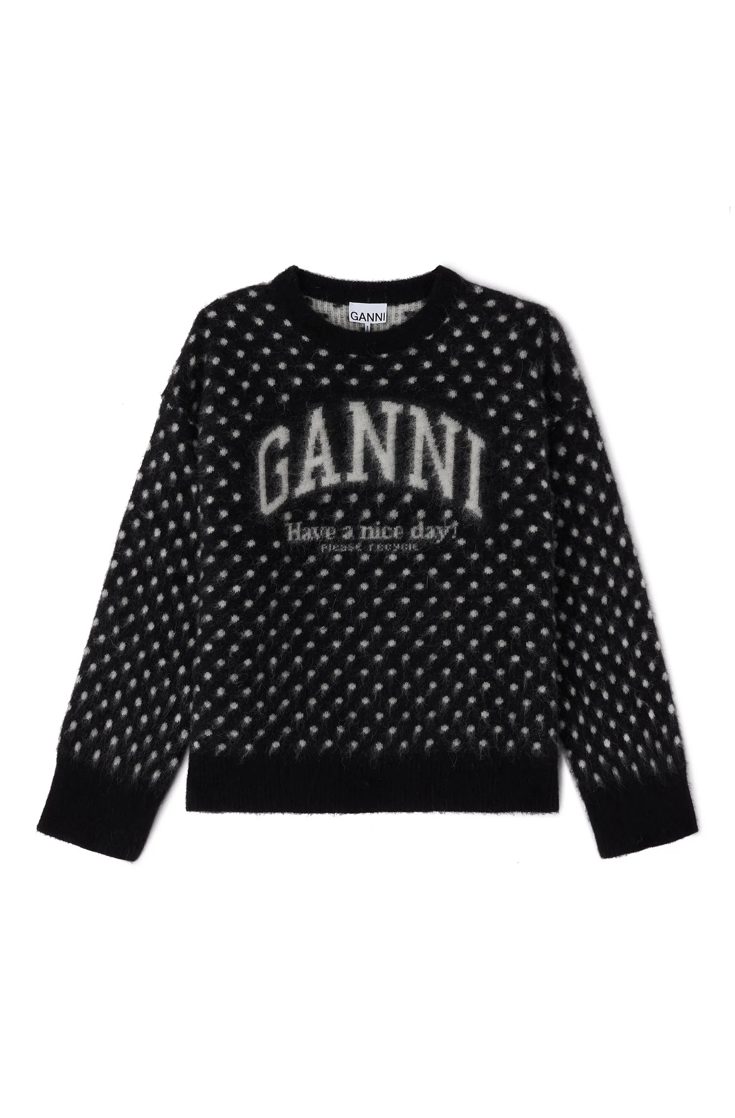 Heavy Brushed Alpaca Oversized Sweater Black