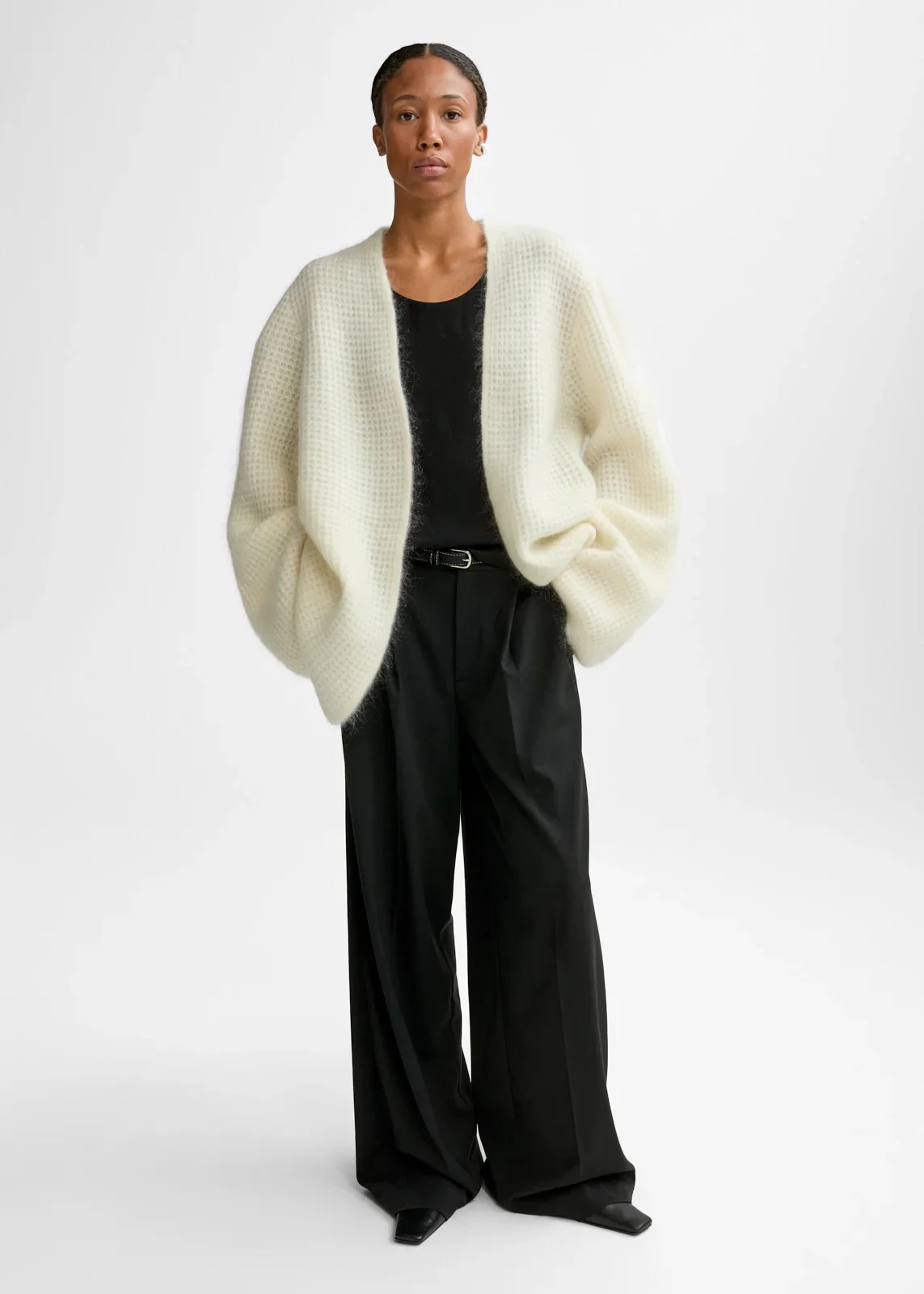 Solange Mohair Cardigan  Eggshell - Image 2