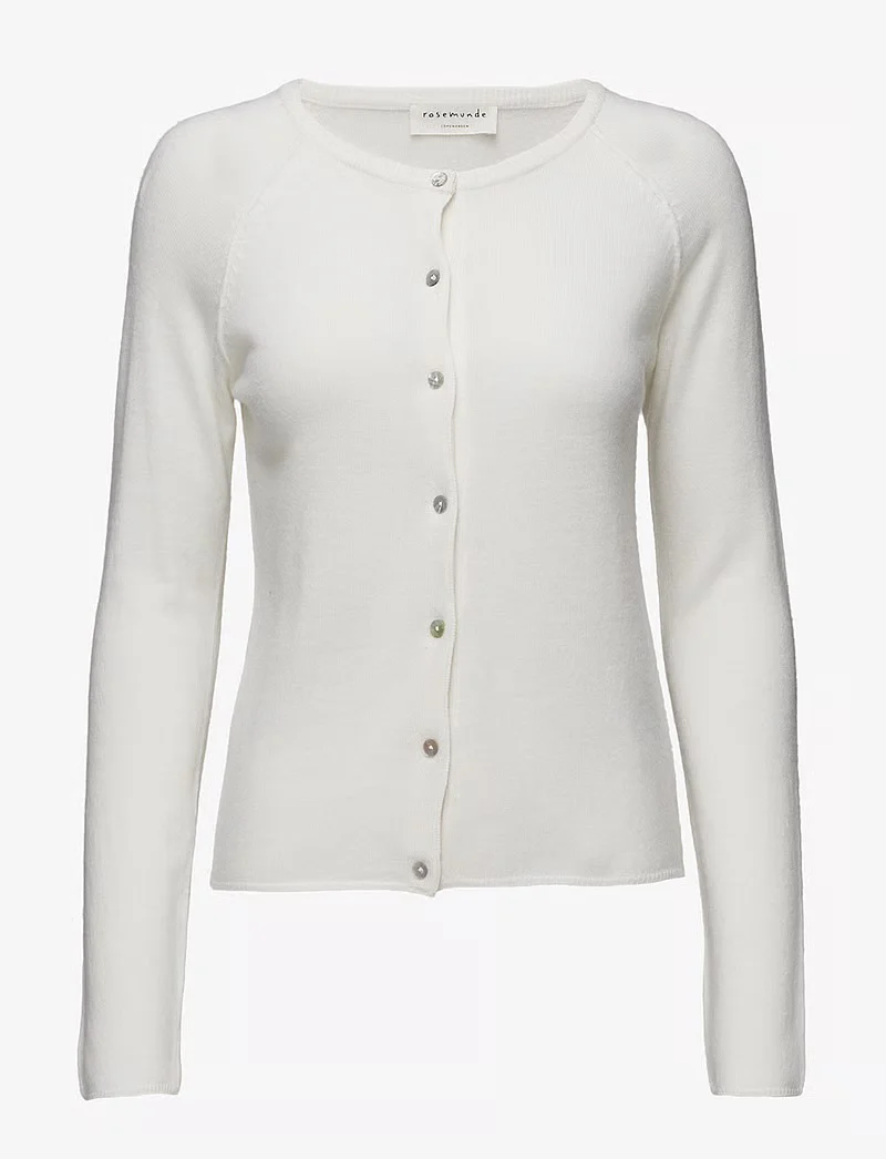 RWLaica Cashmere LS O-neck Raglan Cardigan  Ivory