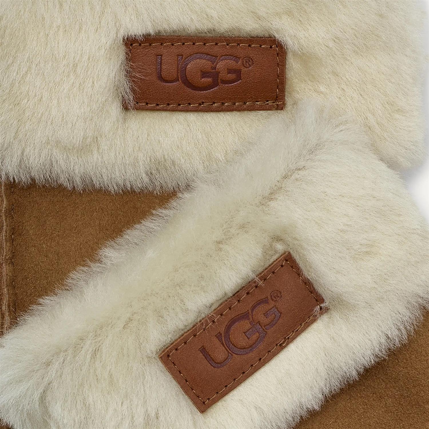 Sheepskin seamed glove  Chestnut - Image 2