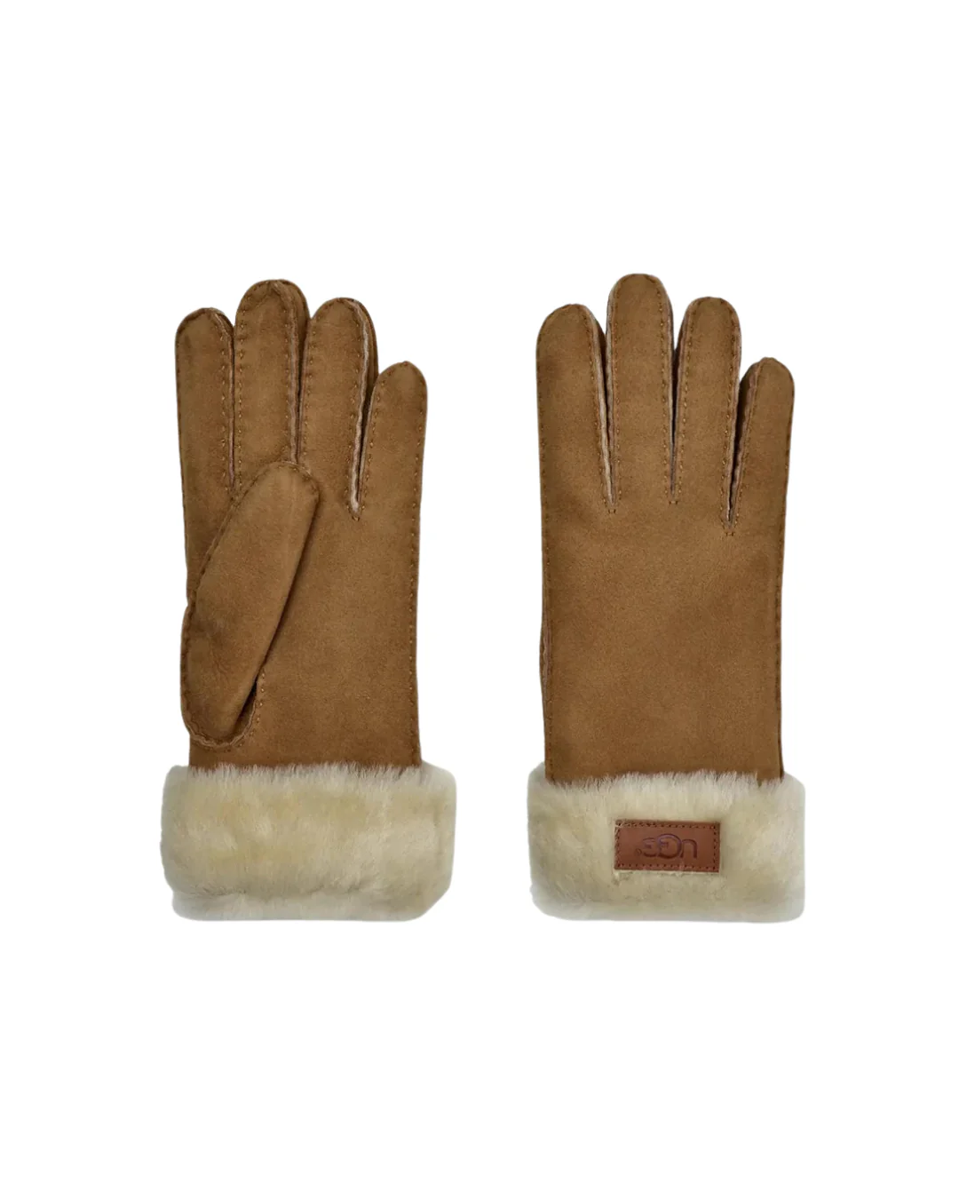 Sheepskin seamed glove  Chestnut - Image 3
