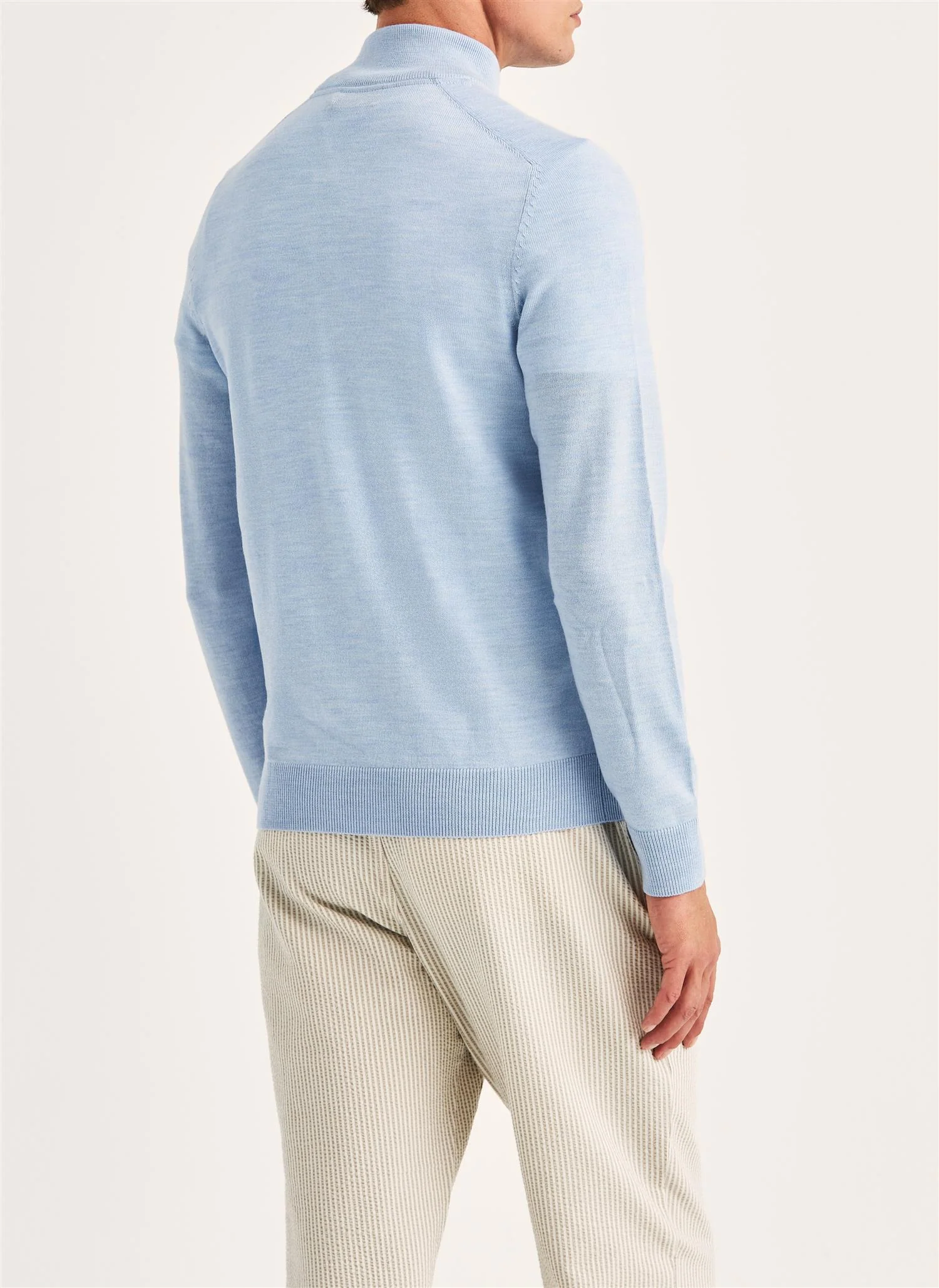 Merino John Zip Light Blue - Image 3