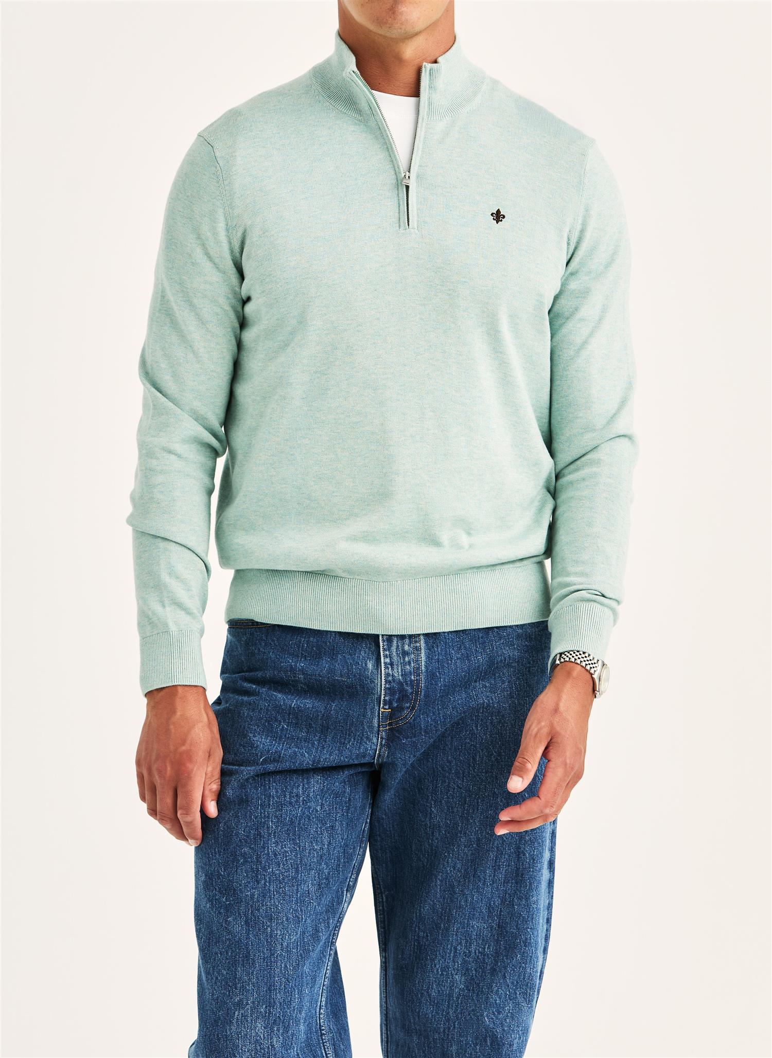 Riley Half Zip  Green