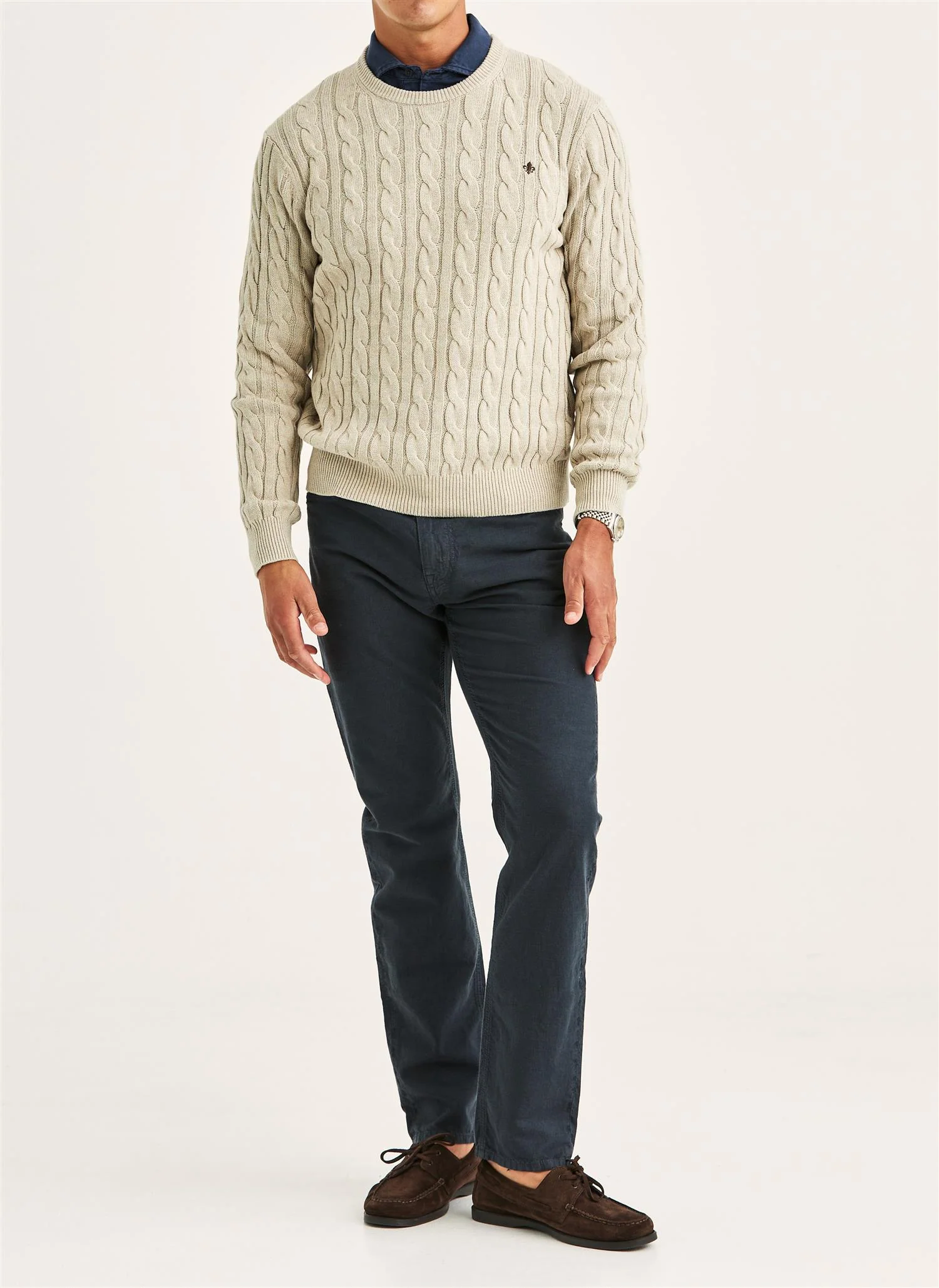 Ethan Cable Oneck  Khaki - Image 2