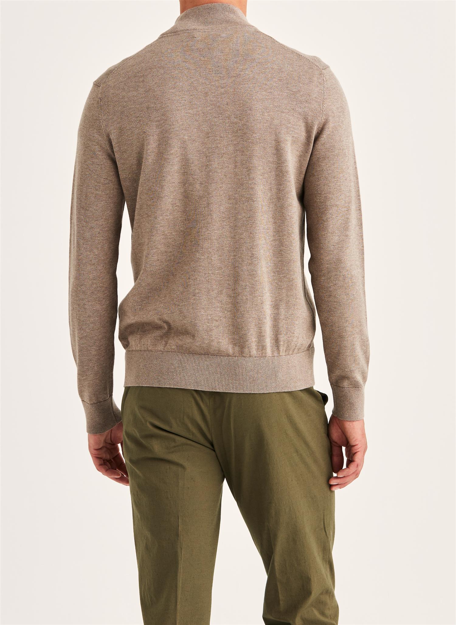 Riley Half Zip  Brown - Image 3