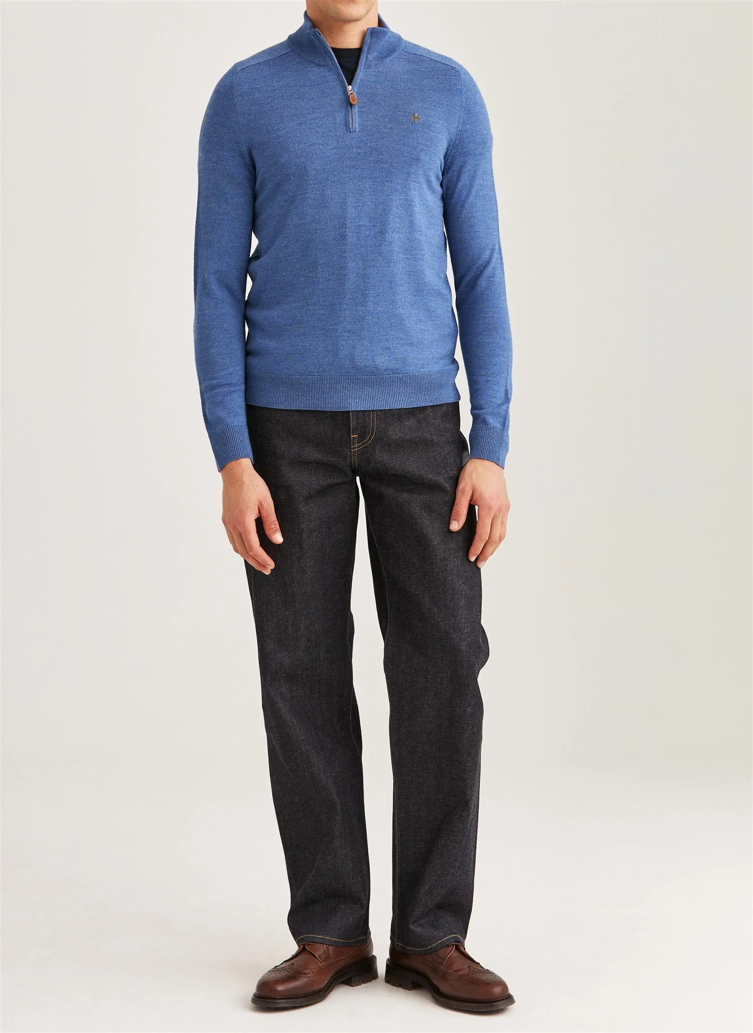 Merino John Zip  Blue - Image 2