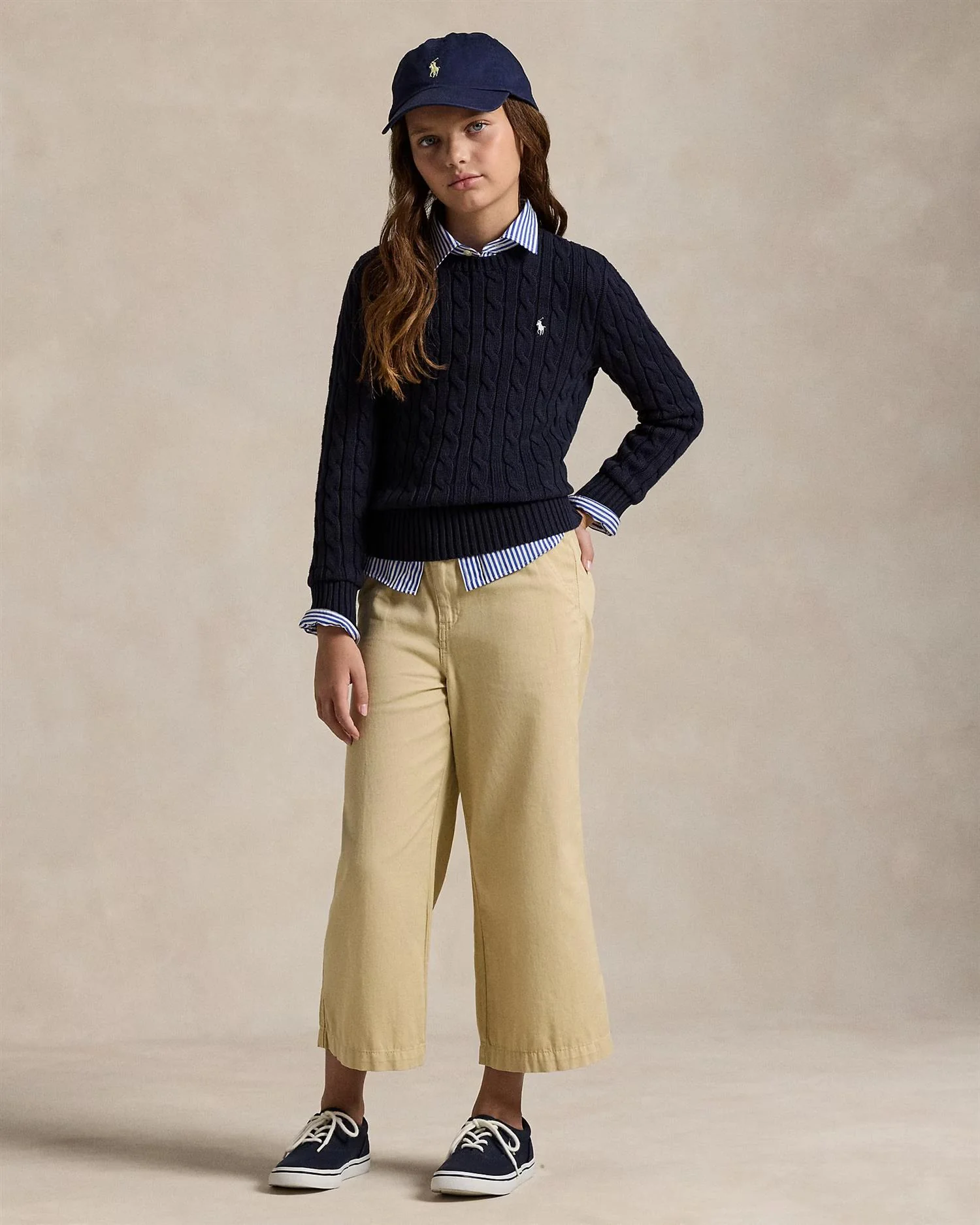 CABLE CN-SWEATER-PULLOVER  Navy - Image 3