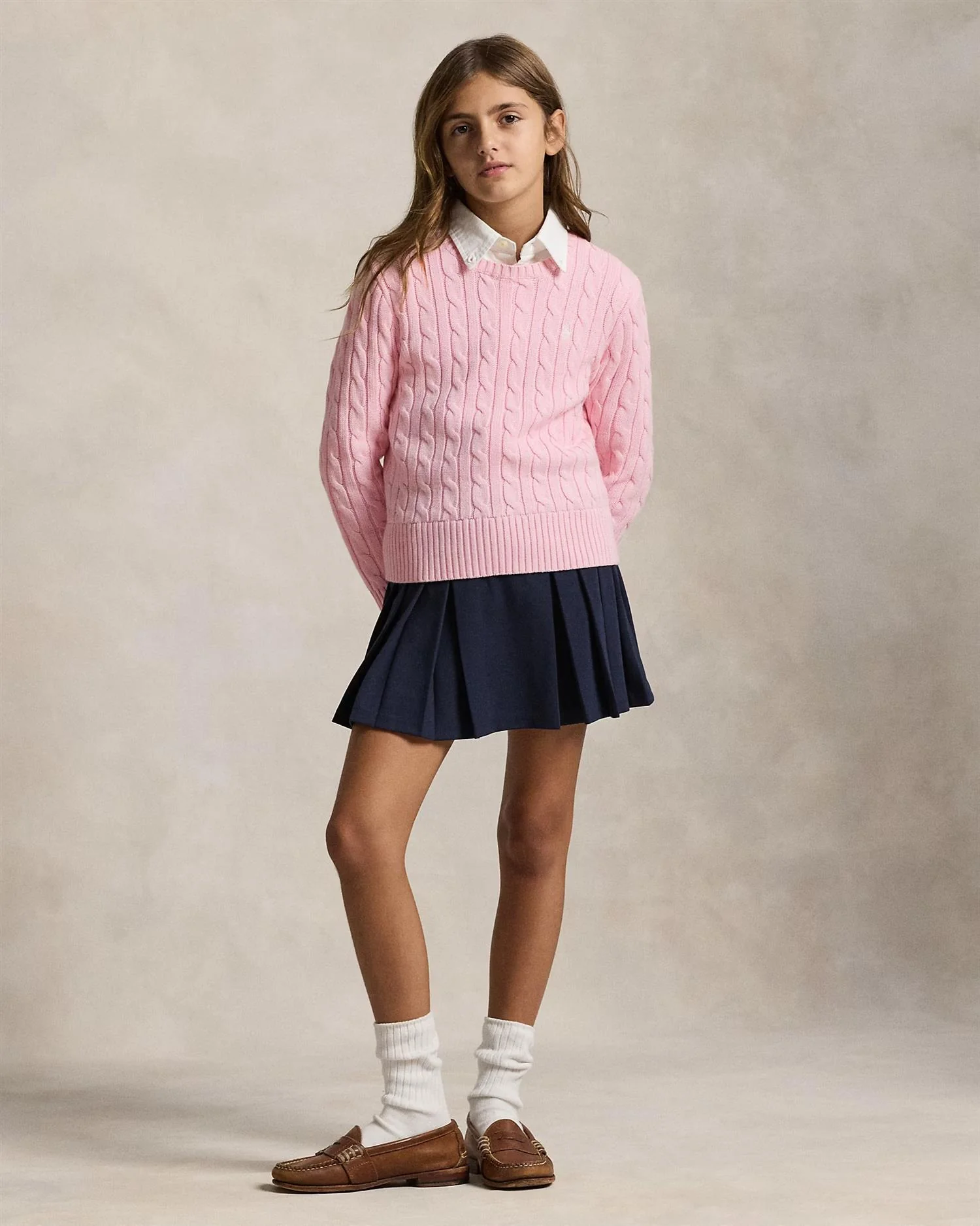 CABLE CN-SWEATER-PULLOVER  Pink - Image 3