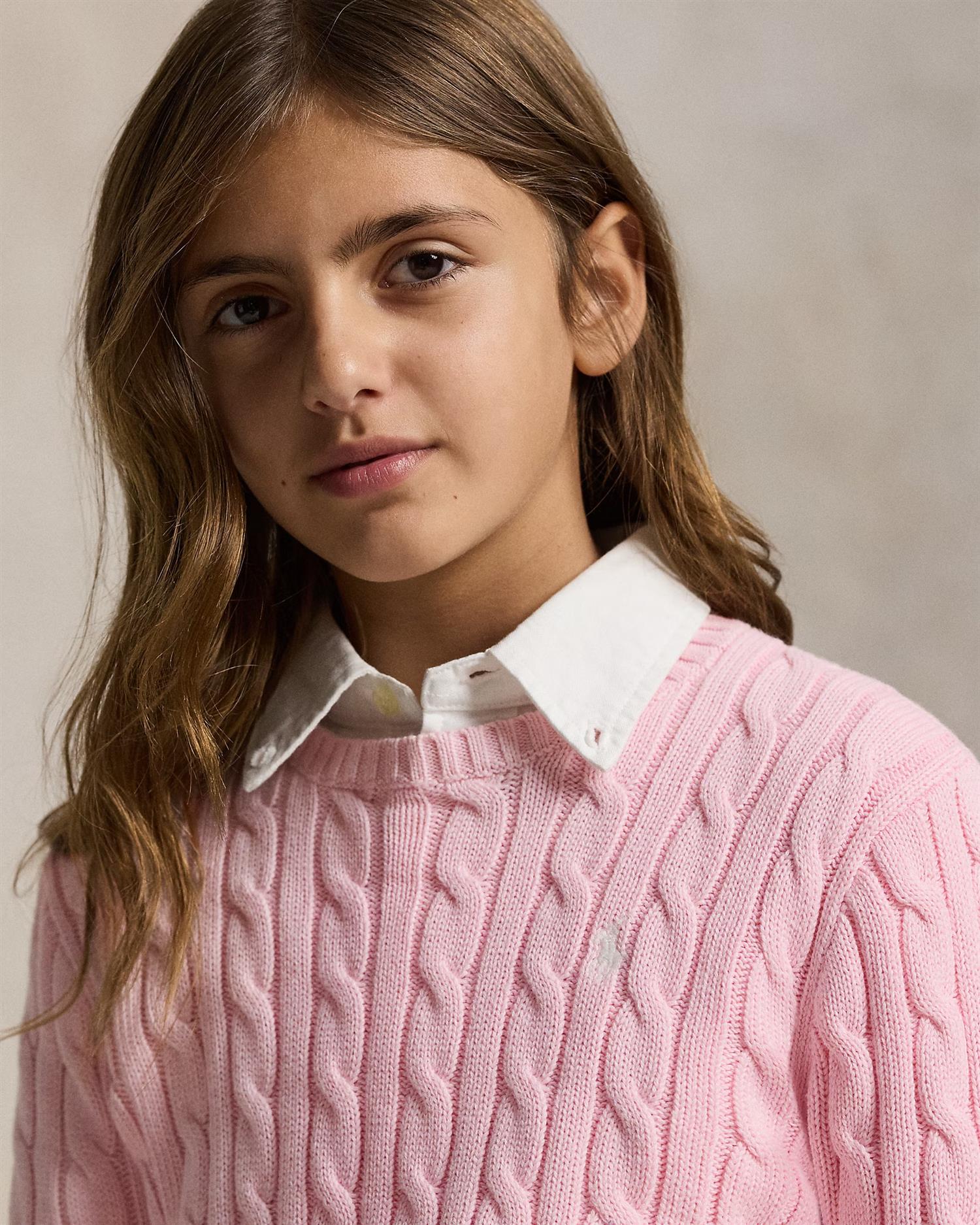 CABLE CN-SWEATER-PULLOVER  Pink - Image 4