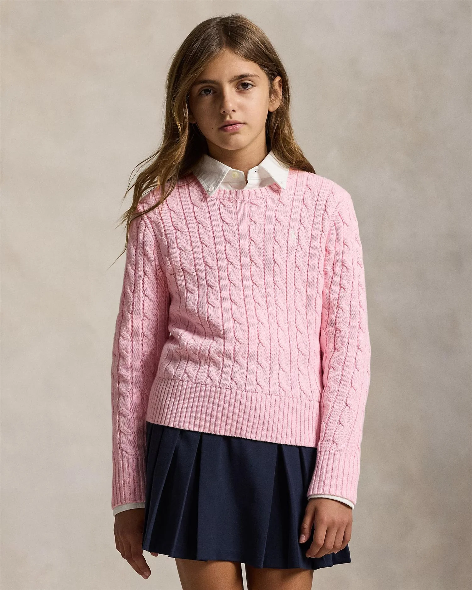 CABLE CN-SWEATER-PULLOVER  Pink - Image 5