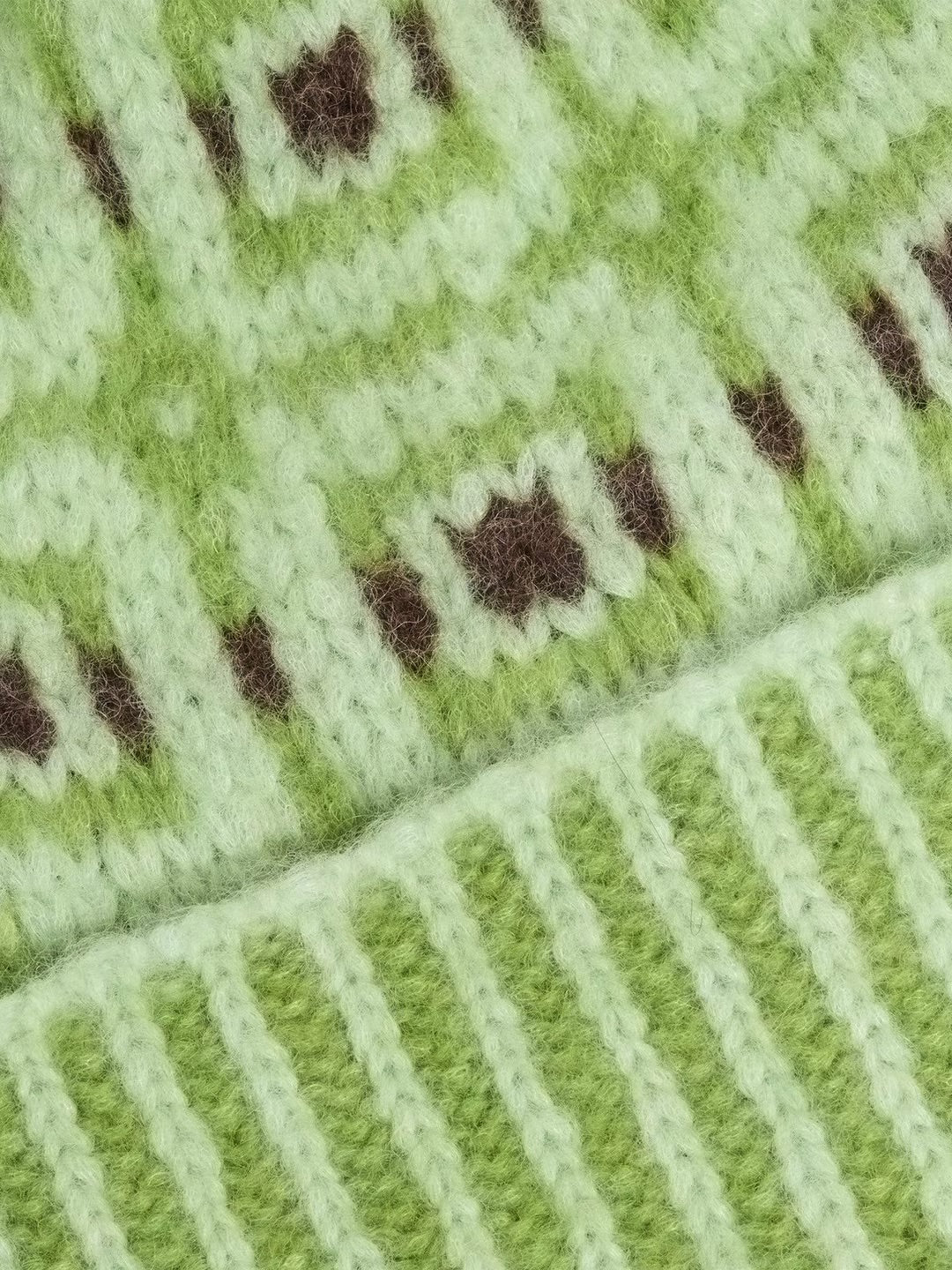 Norwegian Wool Beanie  Green Mix - Image 2