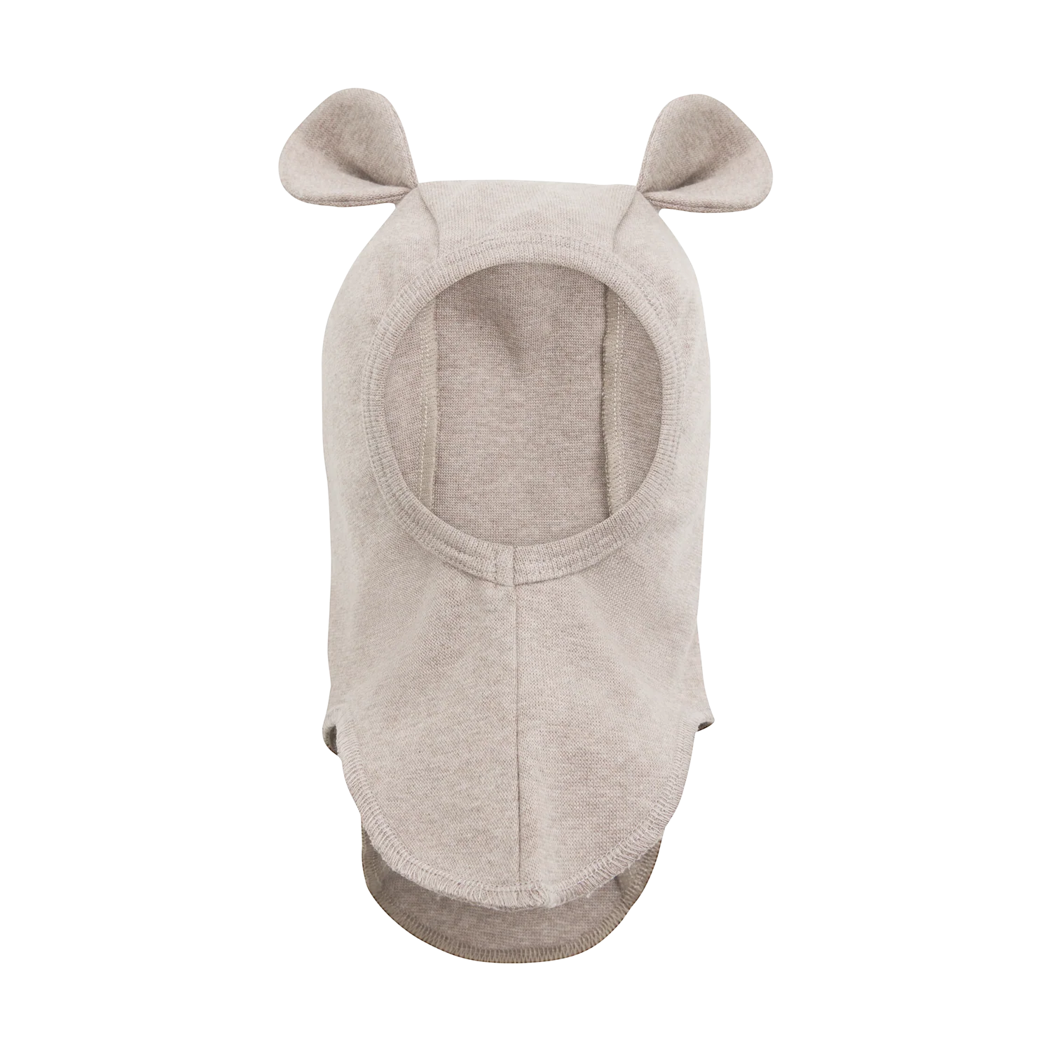 Balaclava Ears Cotton Rib  Camel Melange