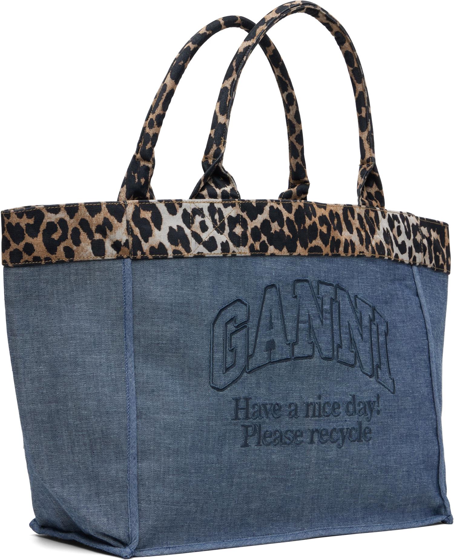 Medium Trapeze Shopper Flock Reversible Orion Blue - Image 3