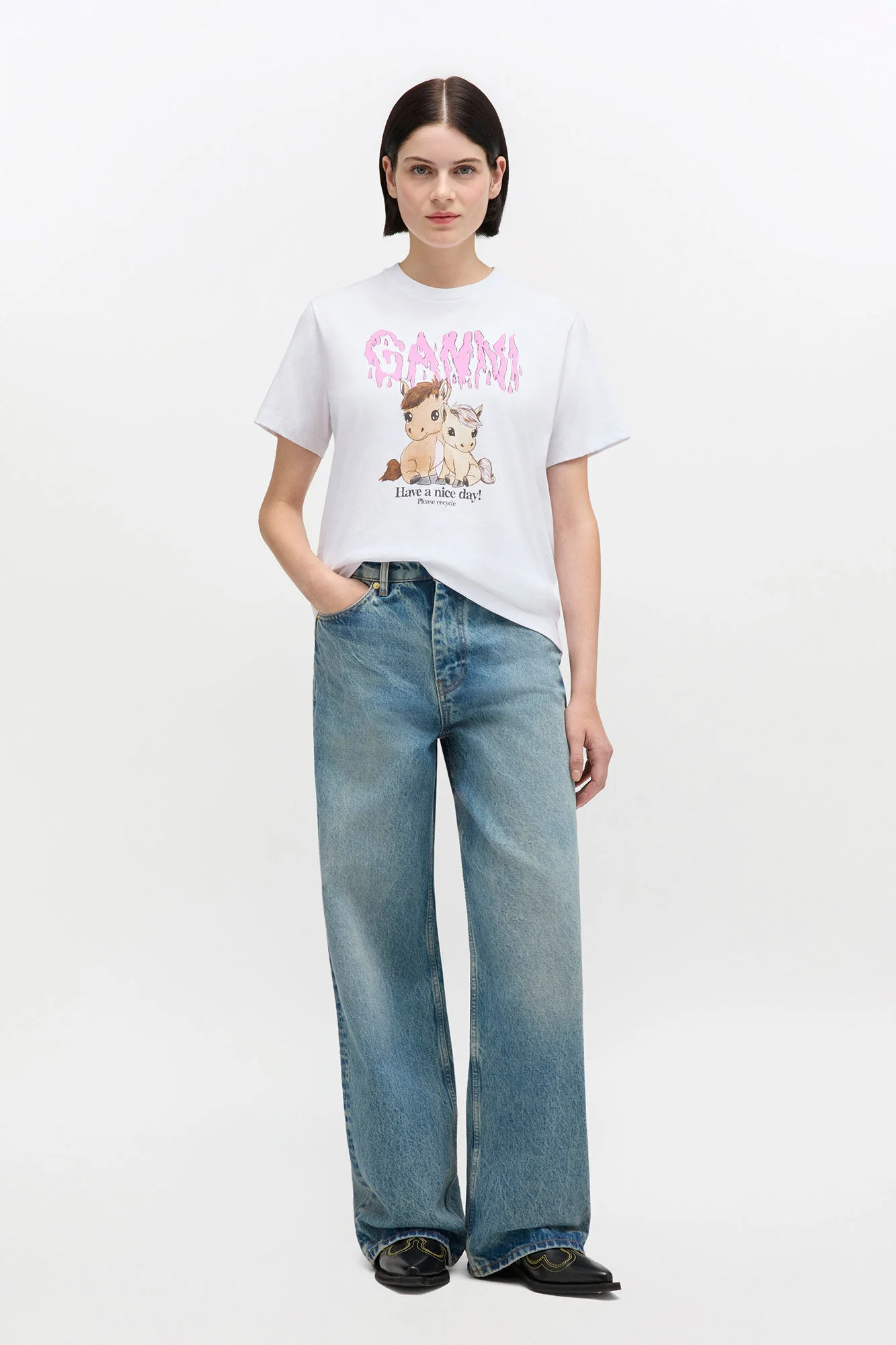 Basic Cotton Jersey T-shirt  Bright White - Image 3
