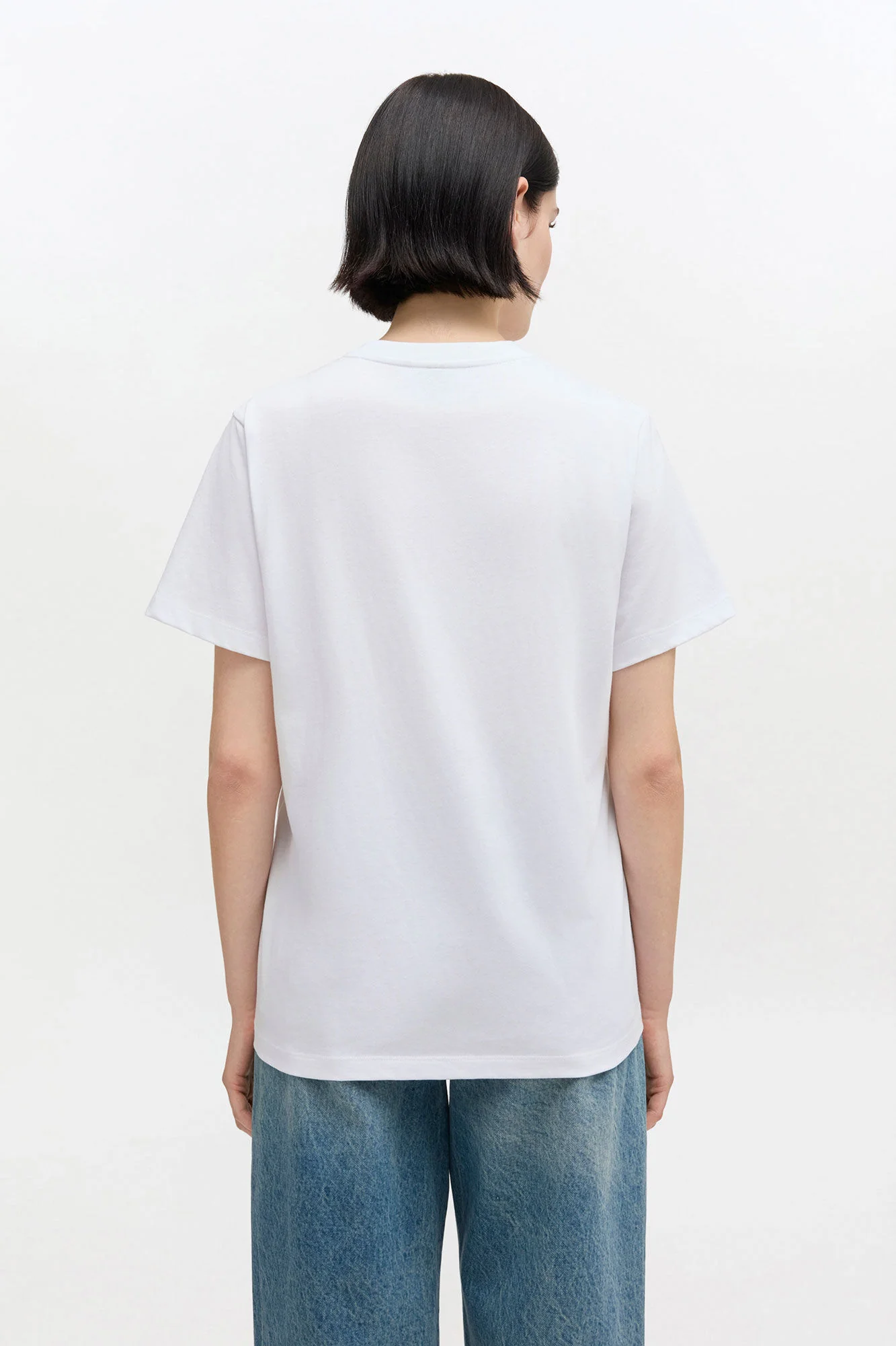 Basic Cotton Jersey T-shirt  Bright White - Image 4