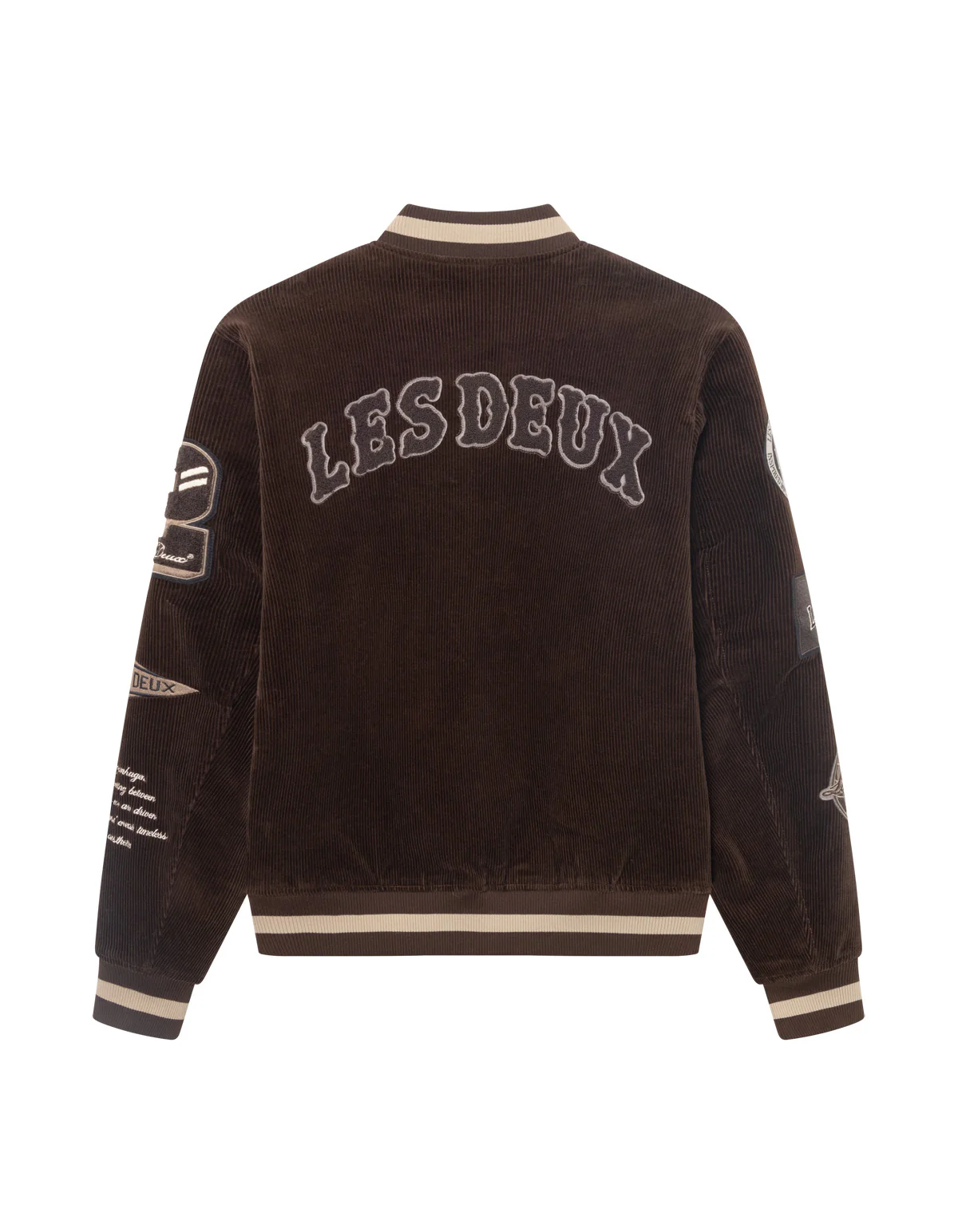 Corduroy Varsity Jacket  Slate Brown - Image 3