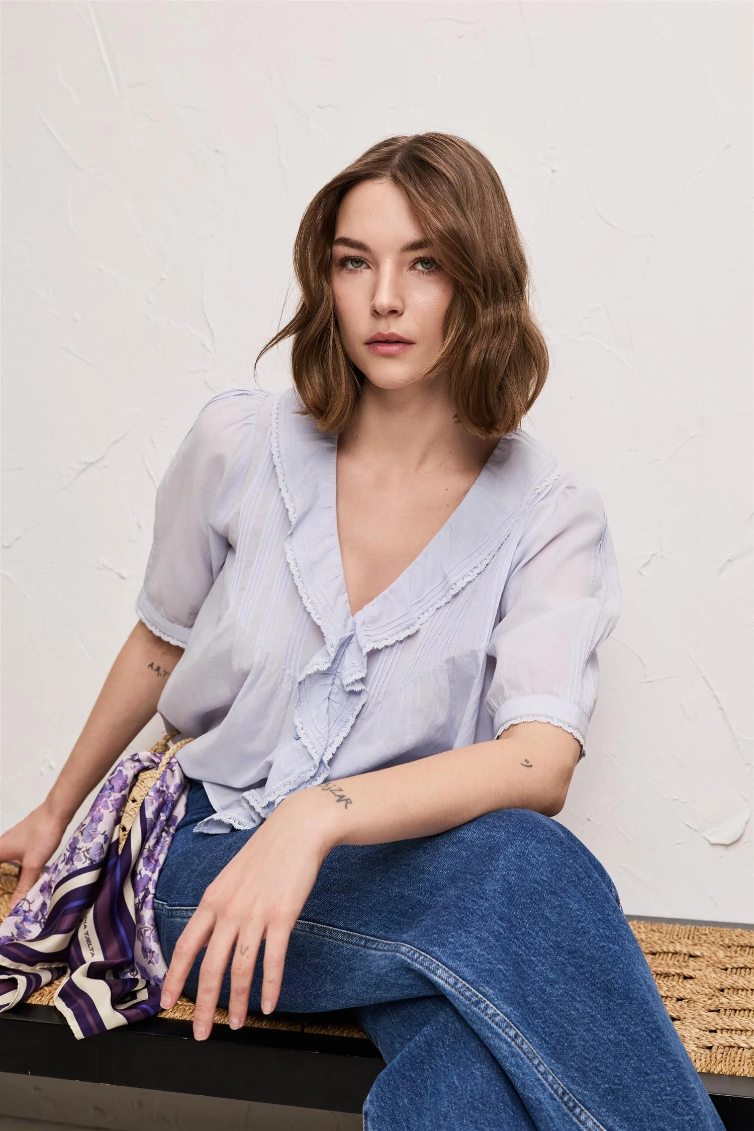 ELLIOT SHORTSLEEVE  Dusty Blue - Image 3