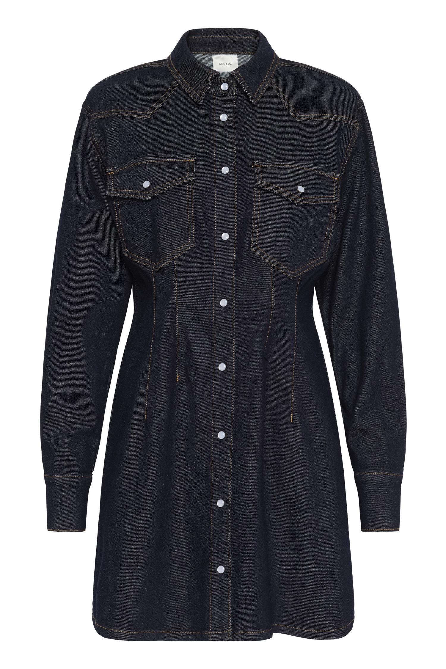 Mae Dress  Dark Blue Rinse