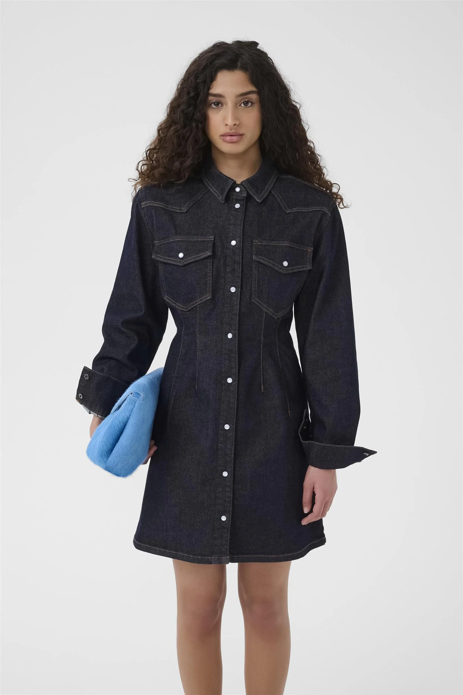Mae Dress  Dark Blue Rinse - Image 3