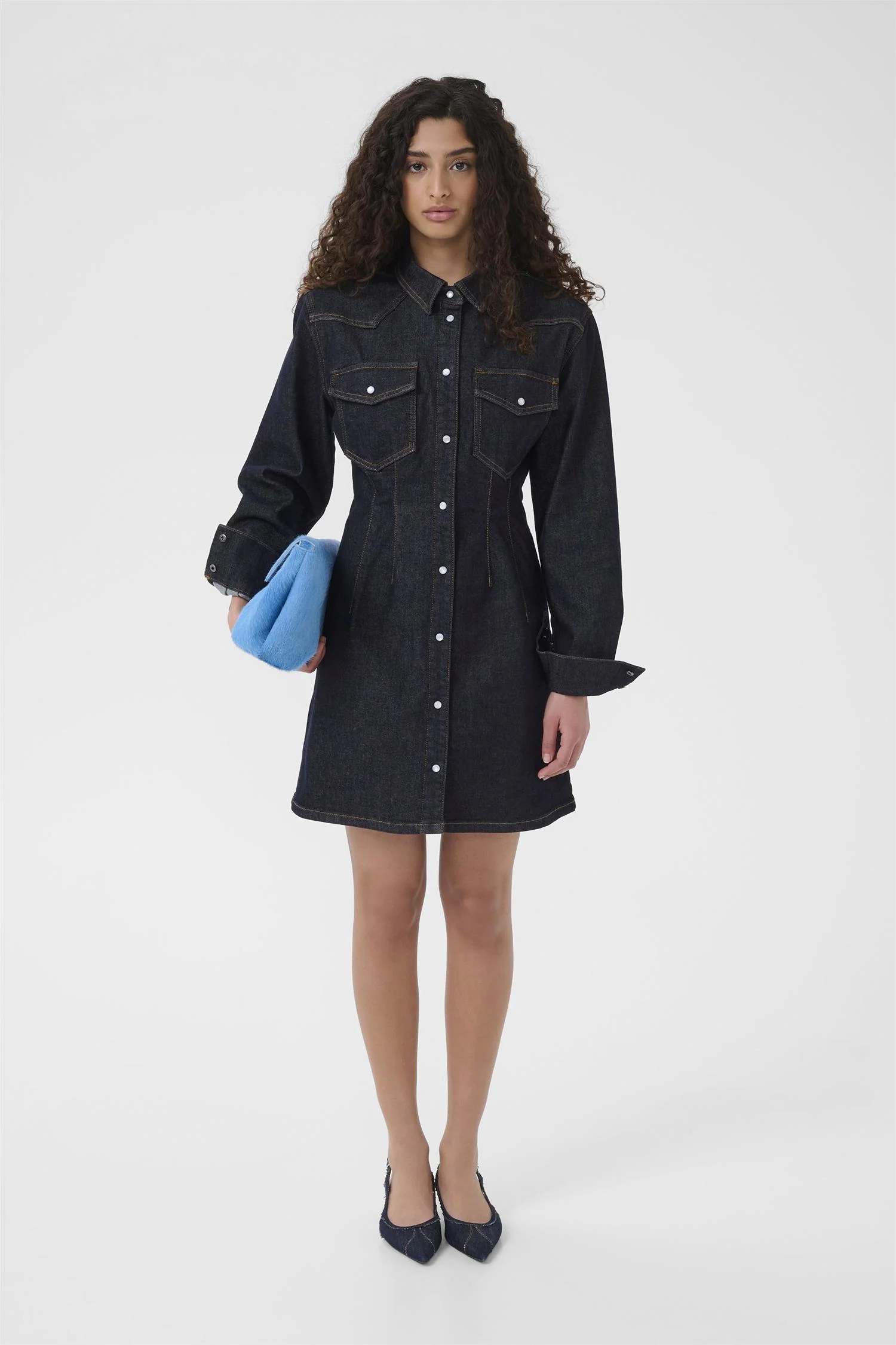 Mae Dress  Dark Blue Rinse - Image 7