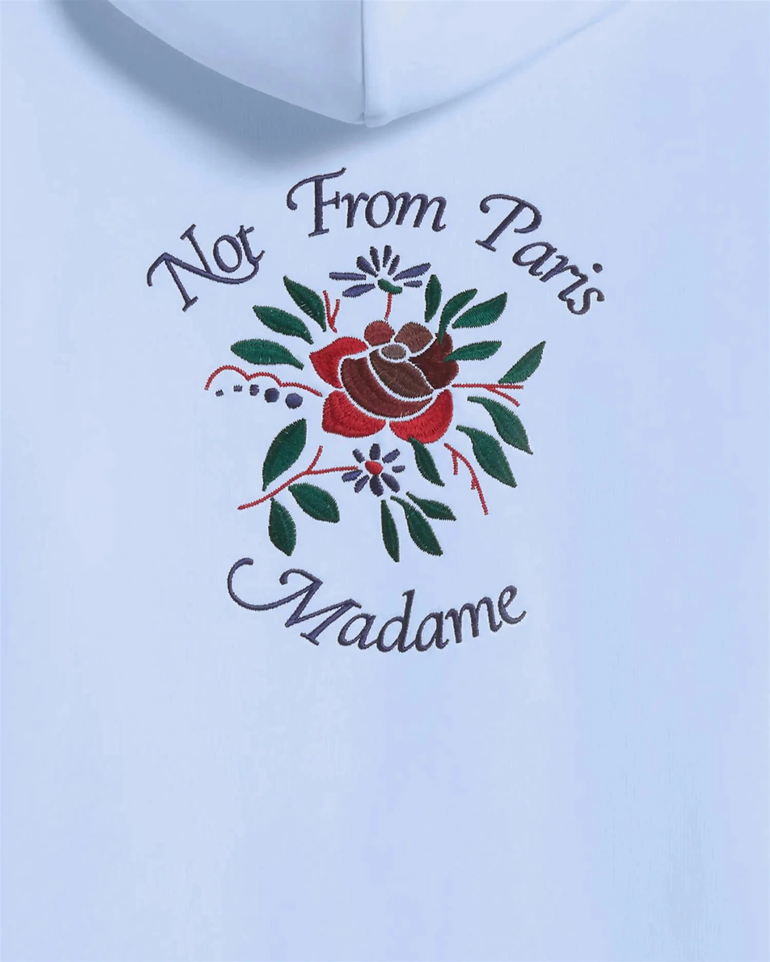 Hoodie Slogan Rose  Light Blue - Image 2