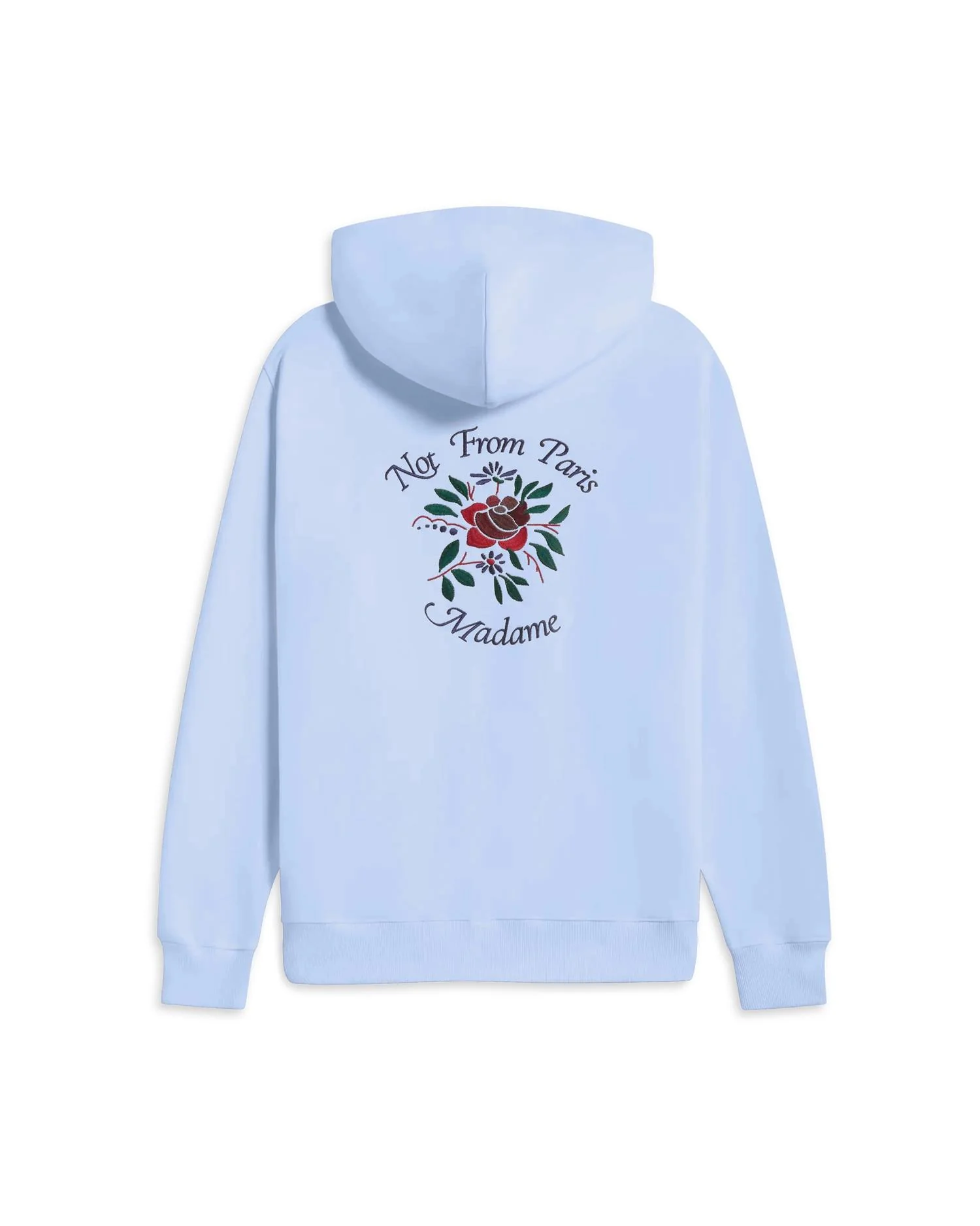 Hoodie Slogan Rose  Light Blue - Image 3