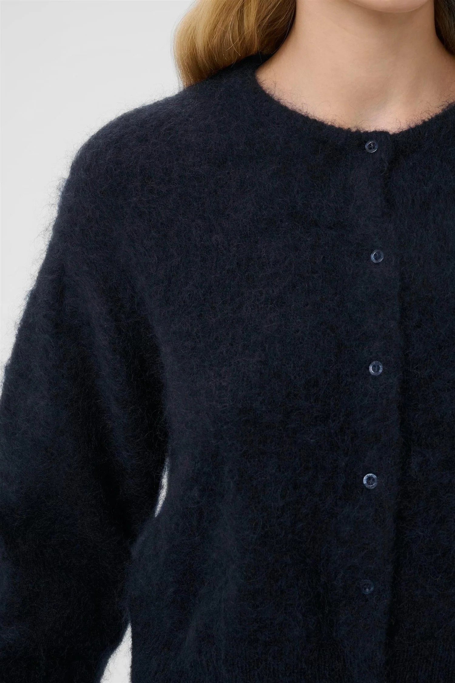 DEBBIE SHORT CARDIGAN  Skycaptain Mélange - Image 3